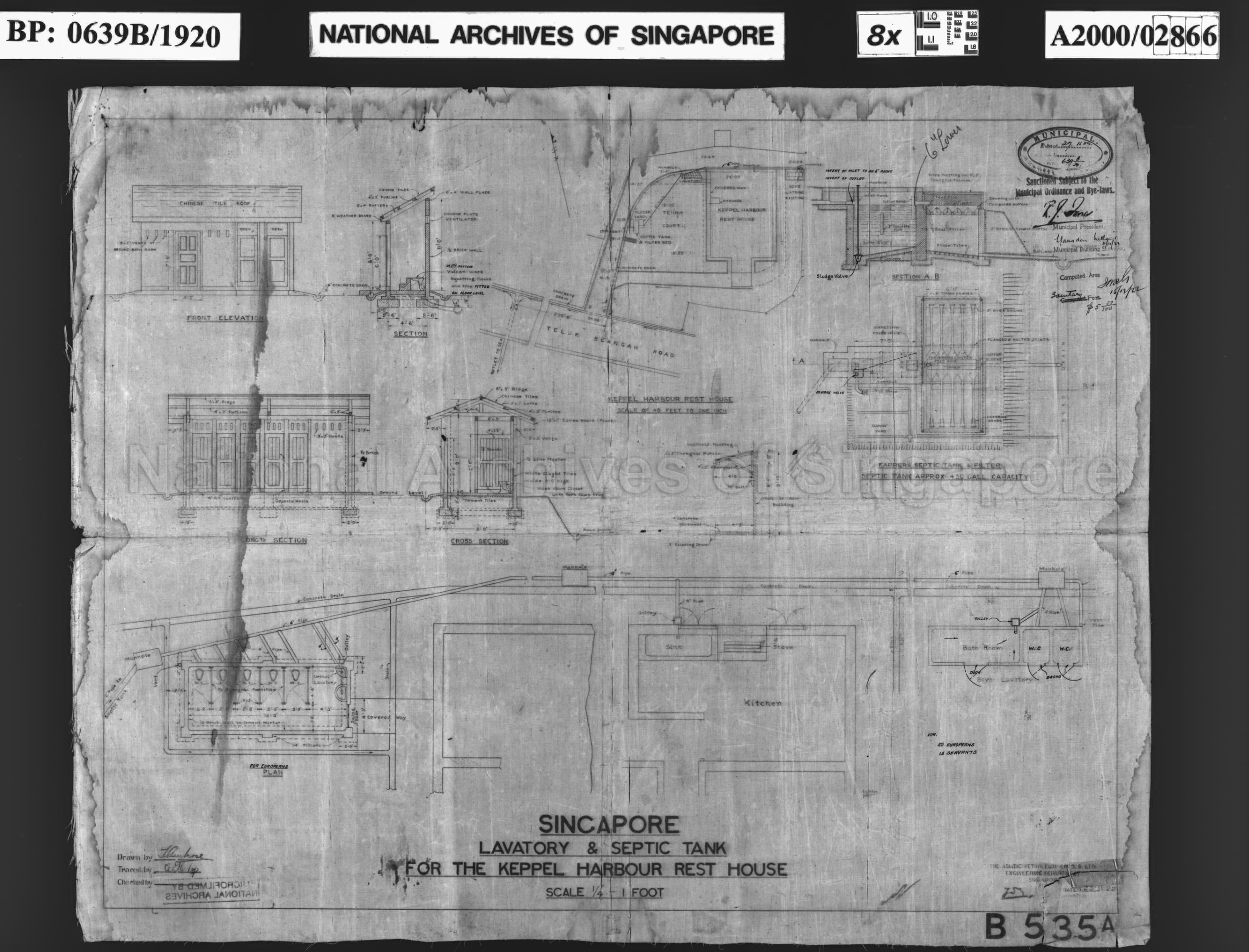 KEPPEL HARBOUR HOTEL - LAVATORY AND SEPTIC TANK FOR REST  …