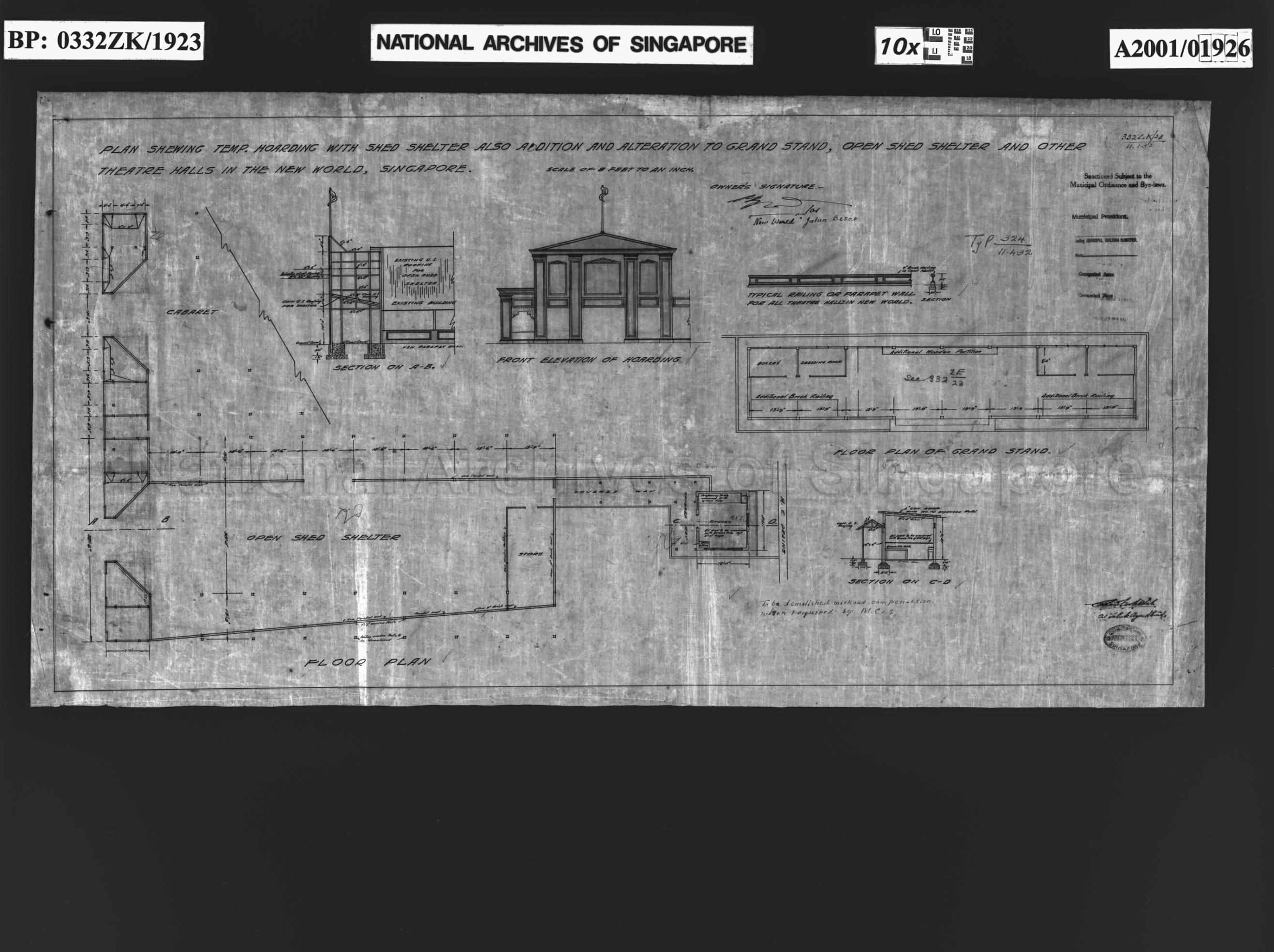 THE NEW WORLD - TEMPORARY HOARDING WITH OPEN SHED SHELTER,  …