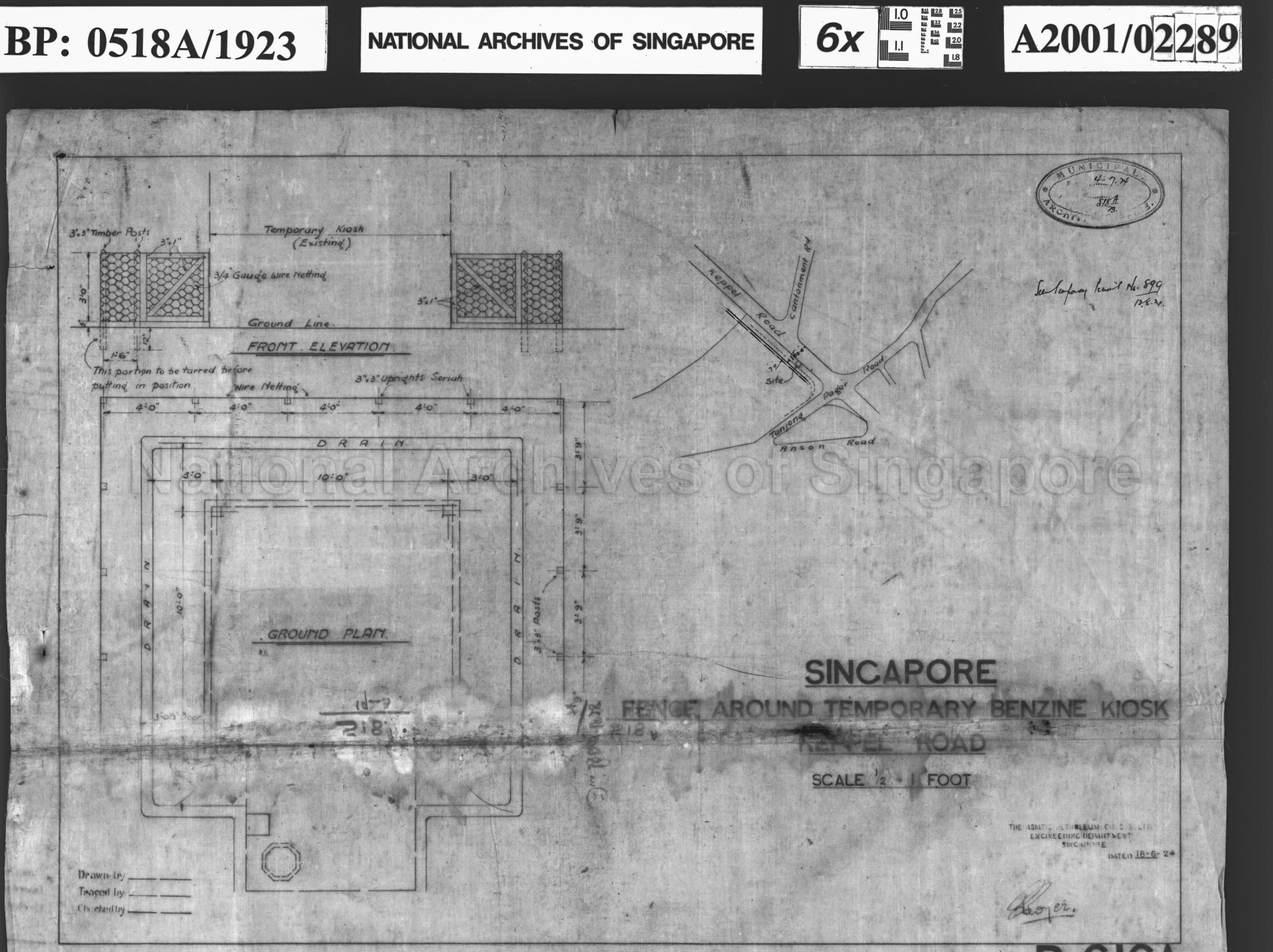 FENCE AROUND TEMPORARY BULK BENZINE DEPOT