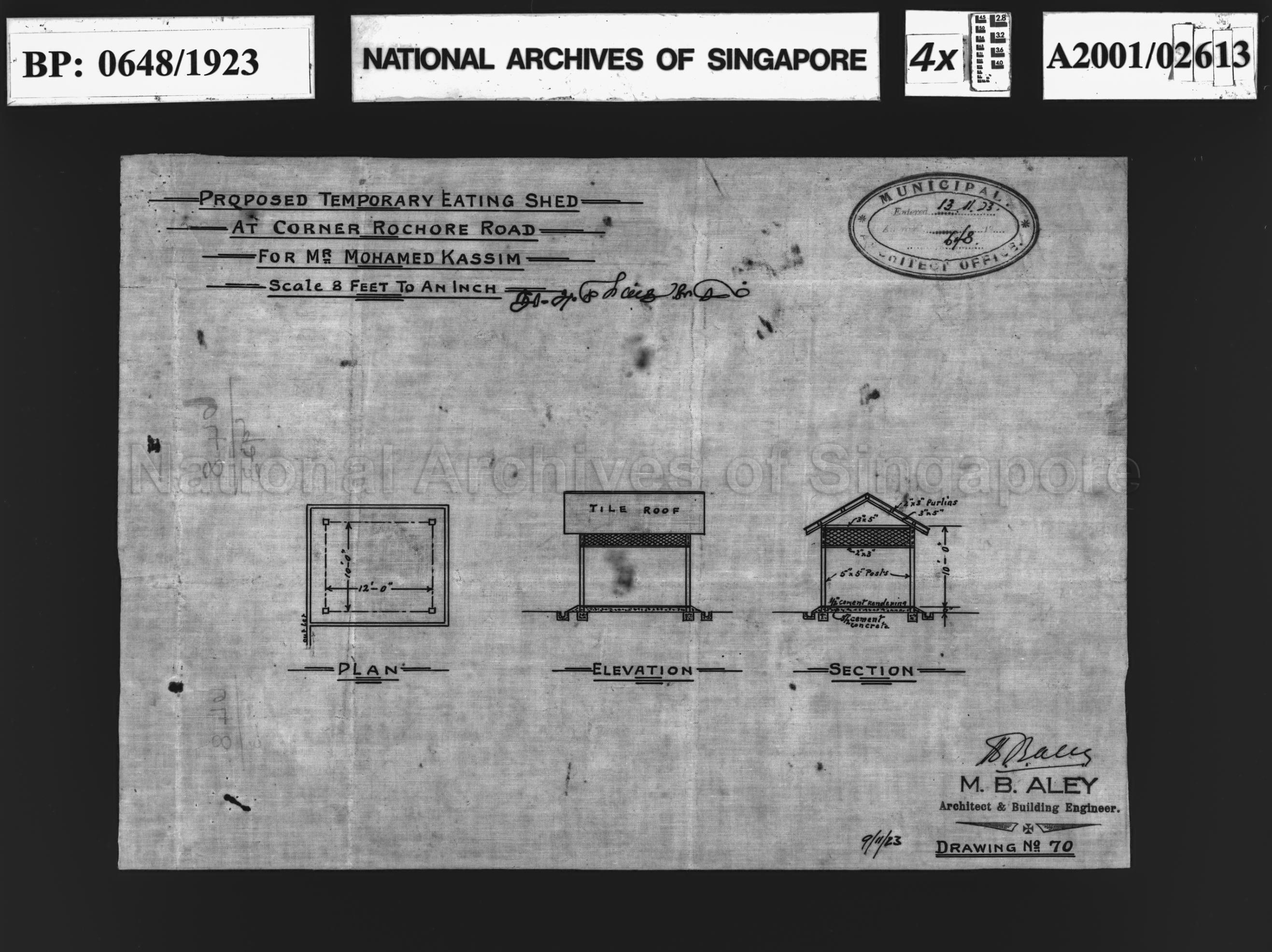 TEMPORARY EATING SHED