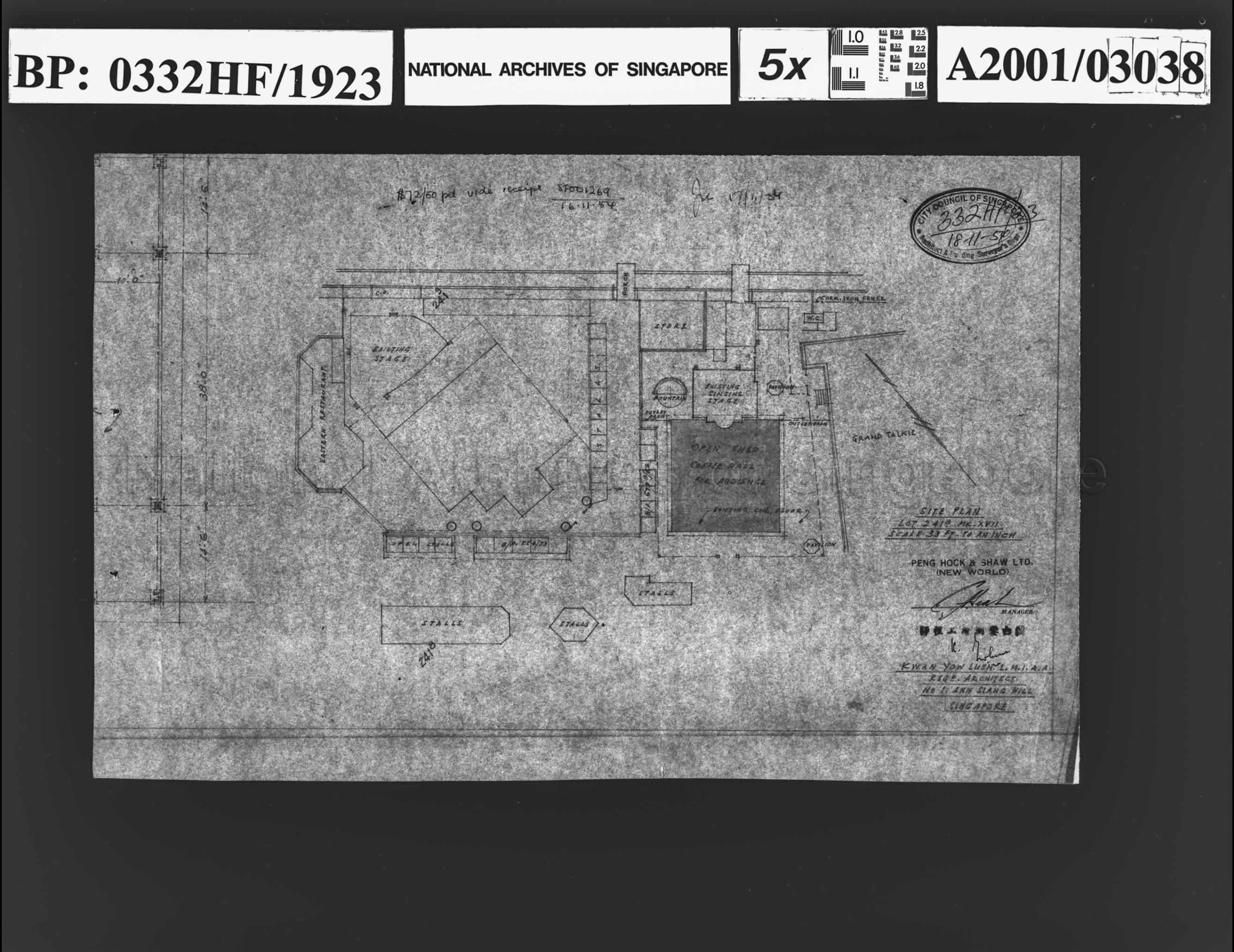 NEW WORLD AMUSEMENT PARK - SITE PLAN, OPEN SHED OF DEXION  …