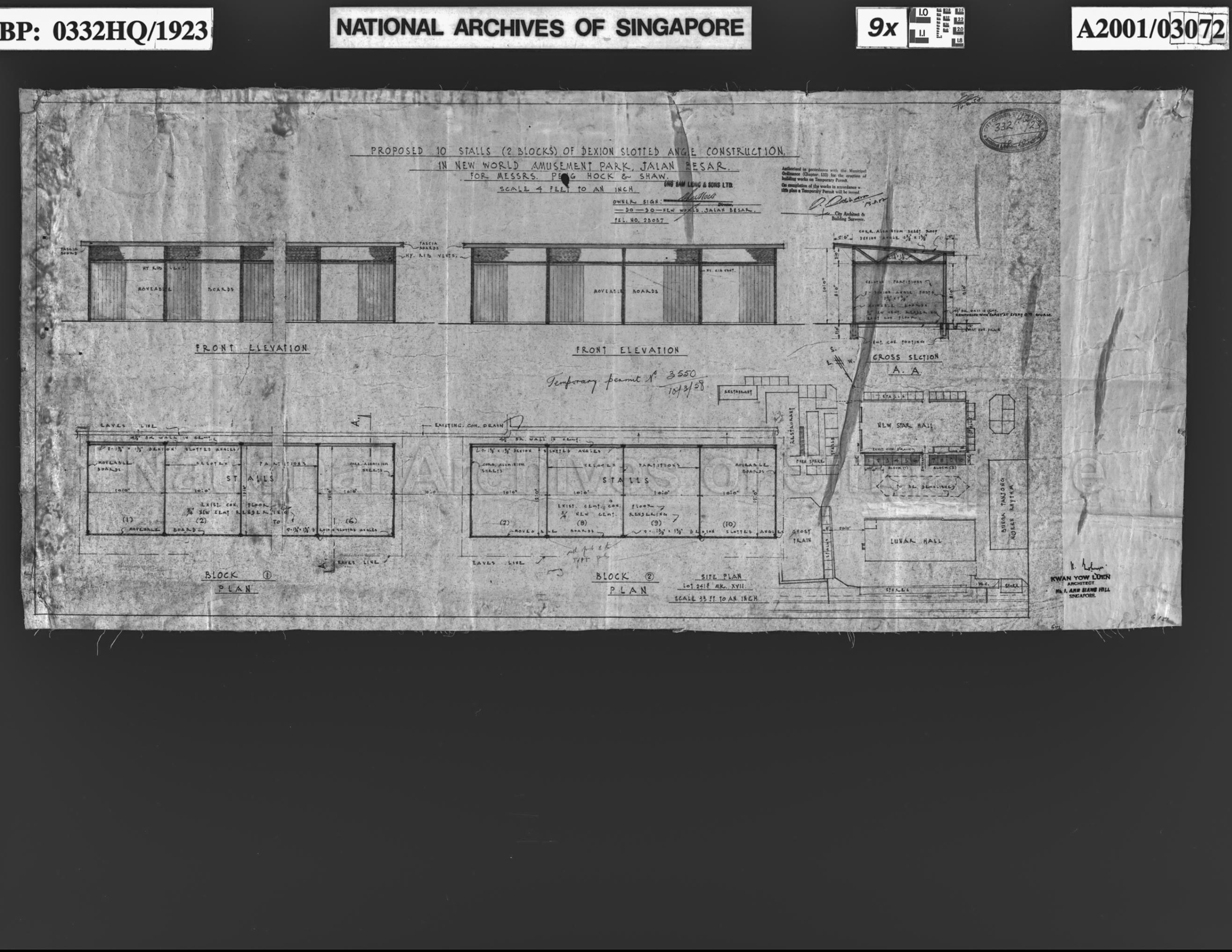 NEW WORLD AMUSEMENT PARK - 2 BLOCKS OF 10 STALLS OF DEXION  …