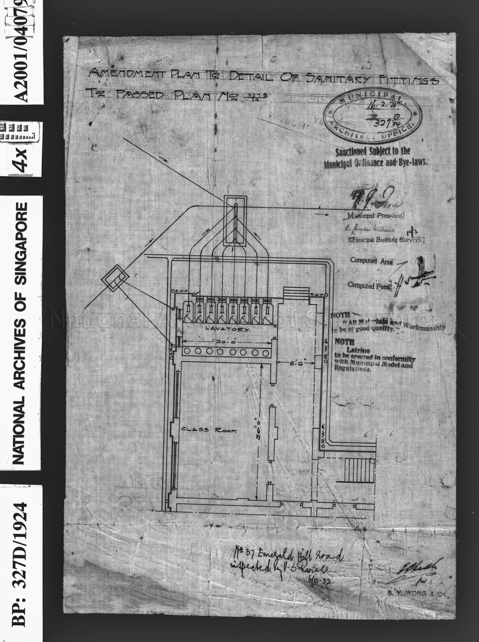 SINGAPORE CHINESE GIRLS' SCHOOL  - AMENDMENT PLAN TO DETAIL  …