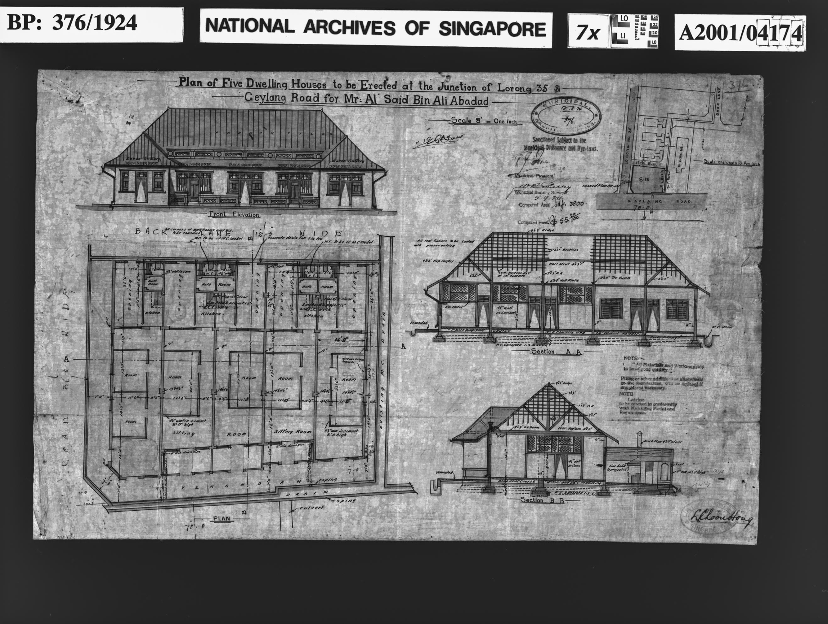 FIVE DWELLING HOUSES