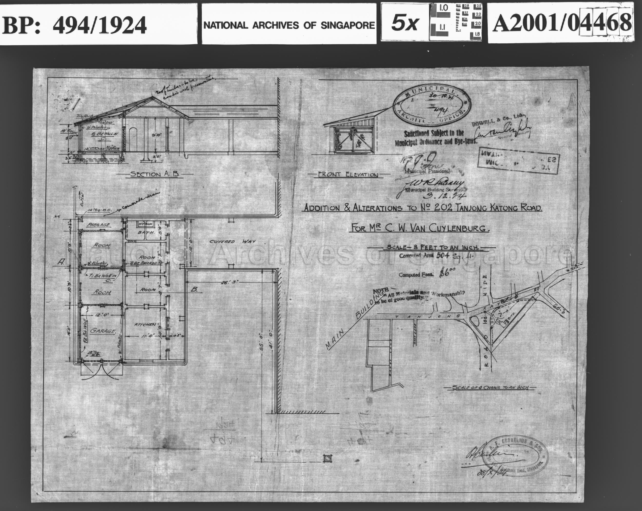 ADDITIONS AND ALTERATIONS TO 202 TANJONG KATONG ROAD