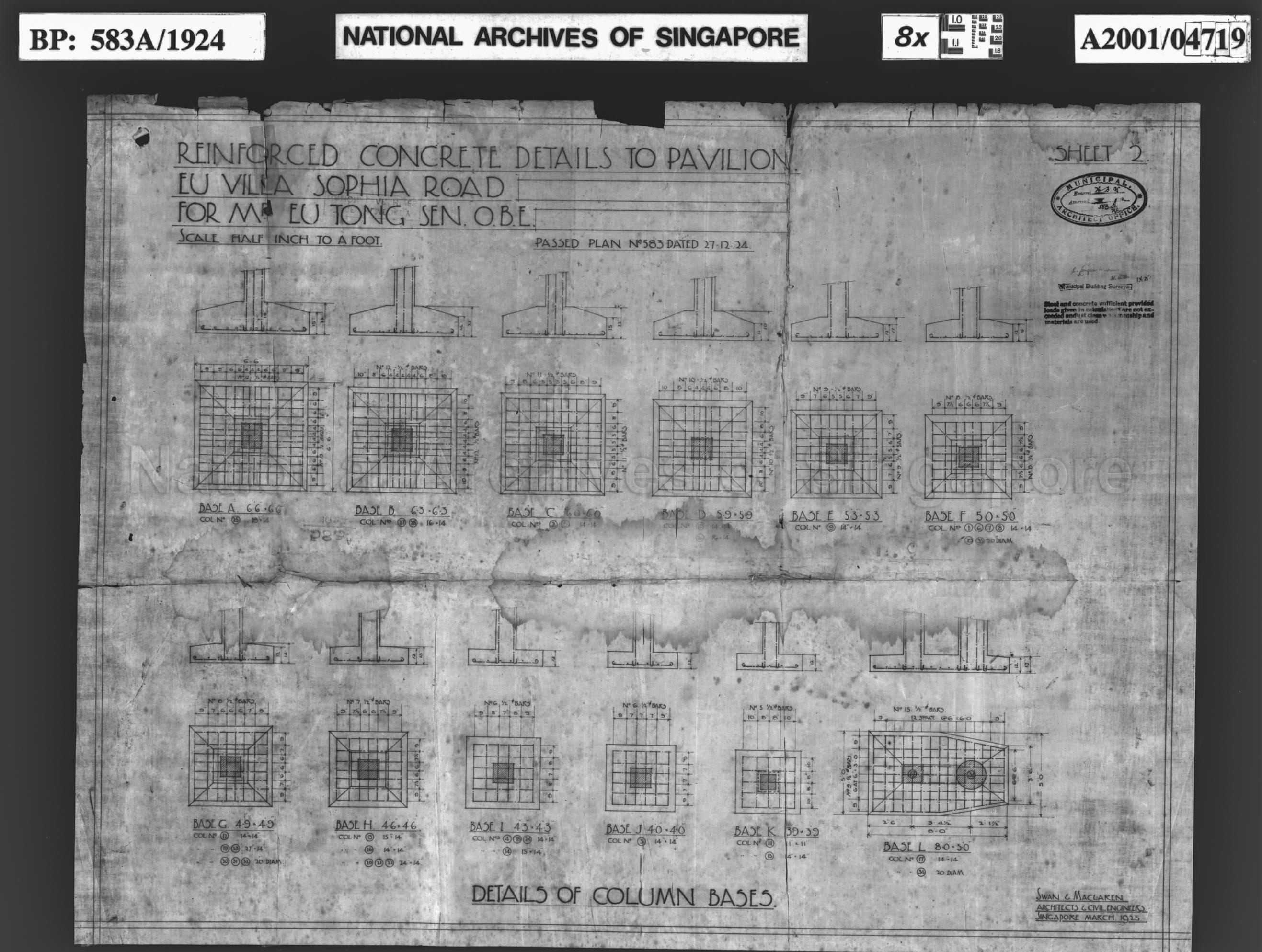 DETAILS OF REINFORCED CONCRETE (DRAWING NO. 2)