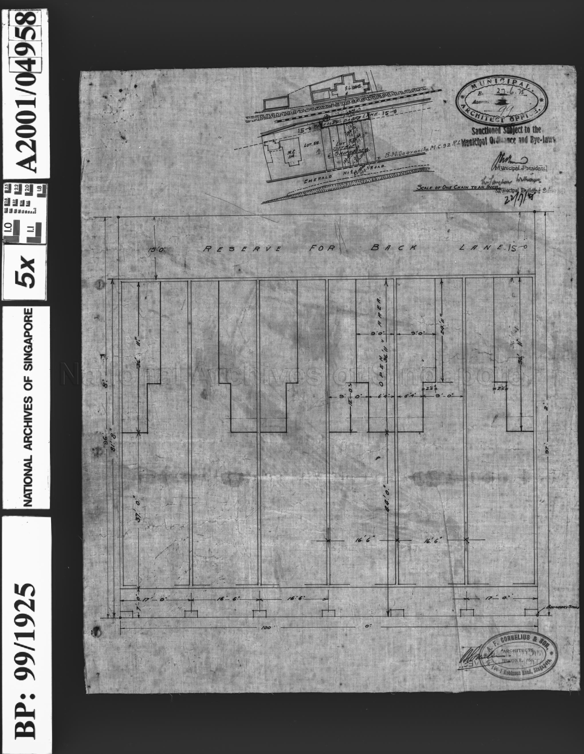 SITE SHOWING 6 SHOPHOUSES