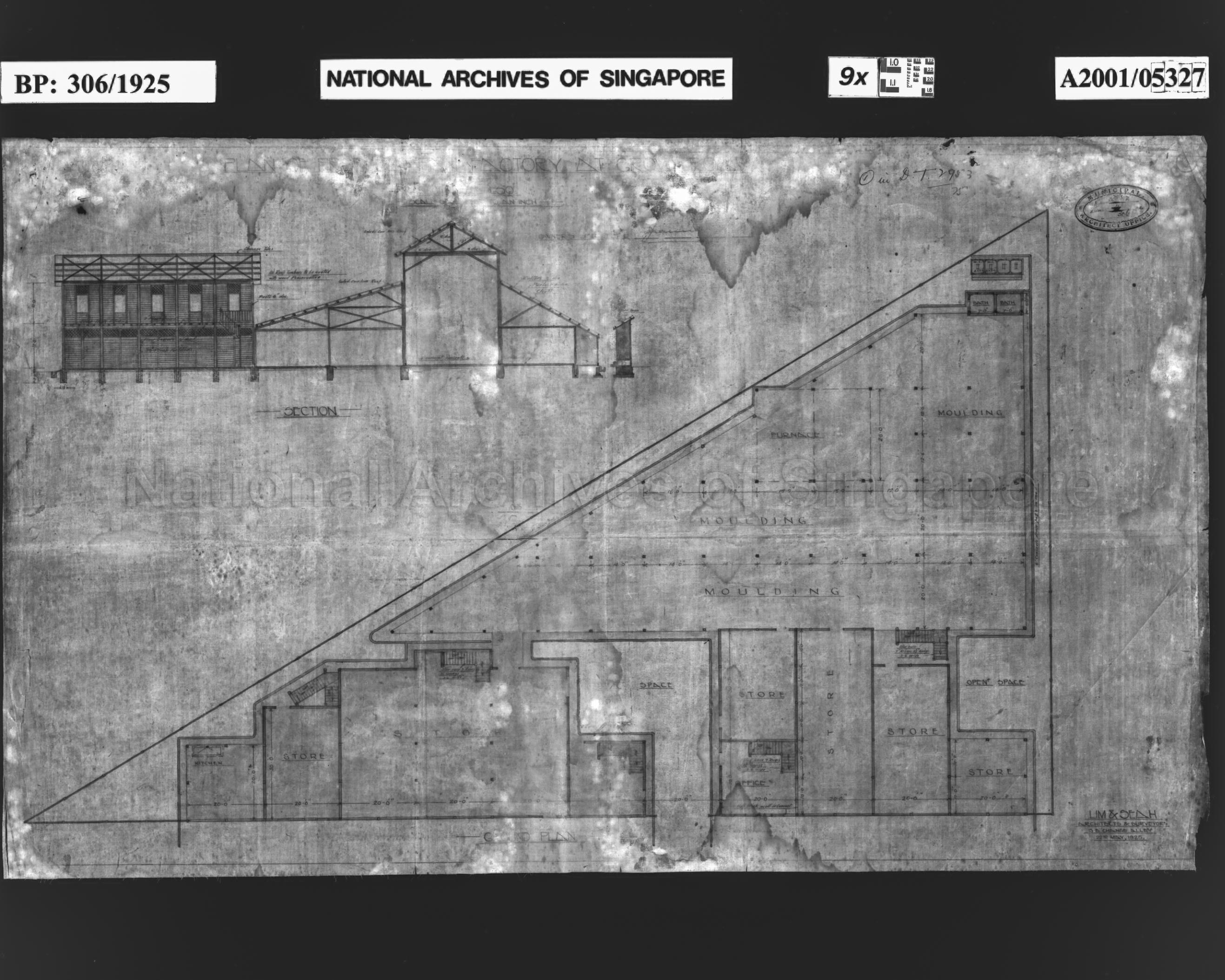PAN FACTORY - SHEET NO 2 (SMALL TEAR AT RIGHT EDGE OF PLAN  …