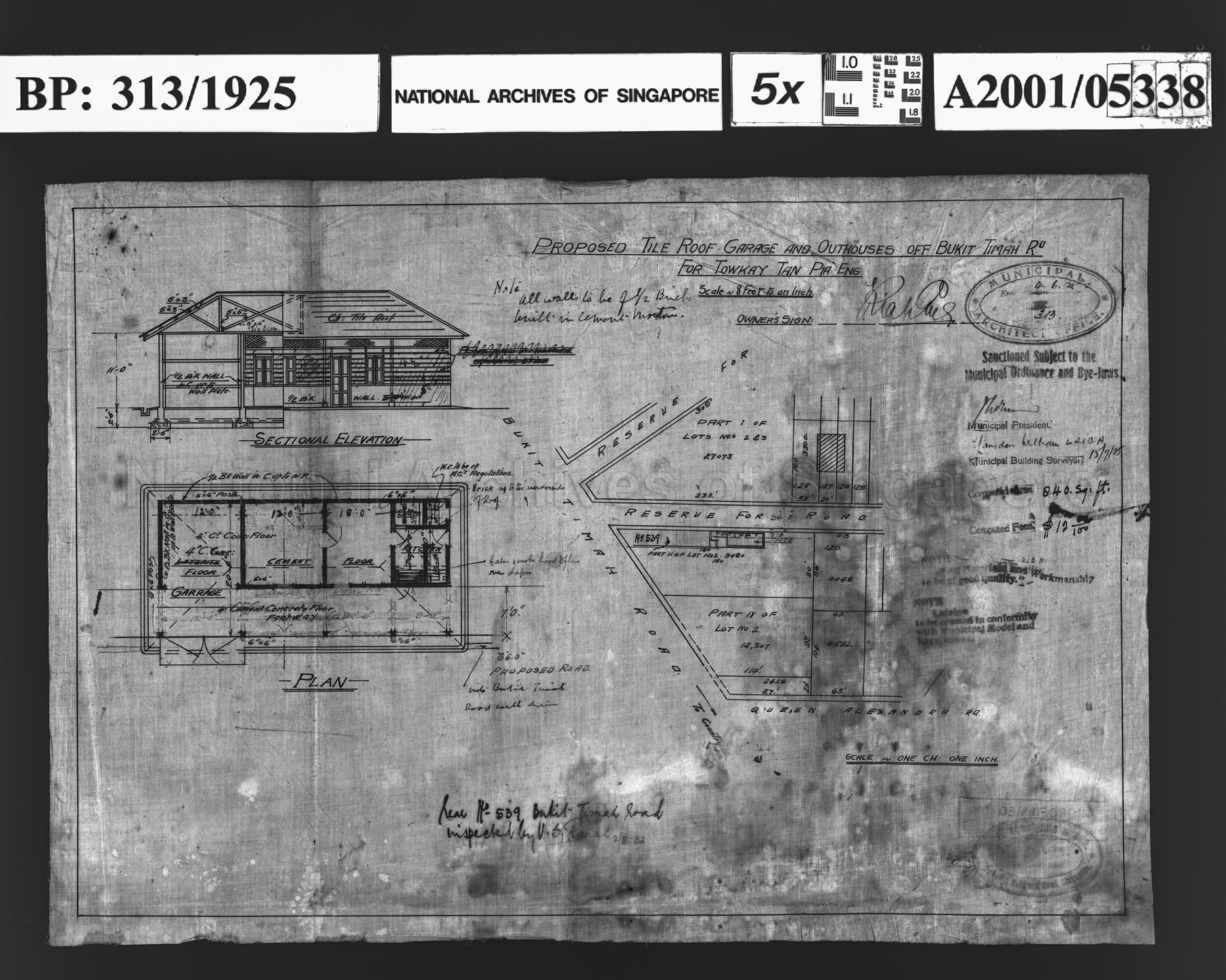 TILE ROOF GARAGE AND OUTHOUSES