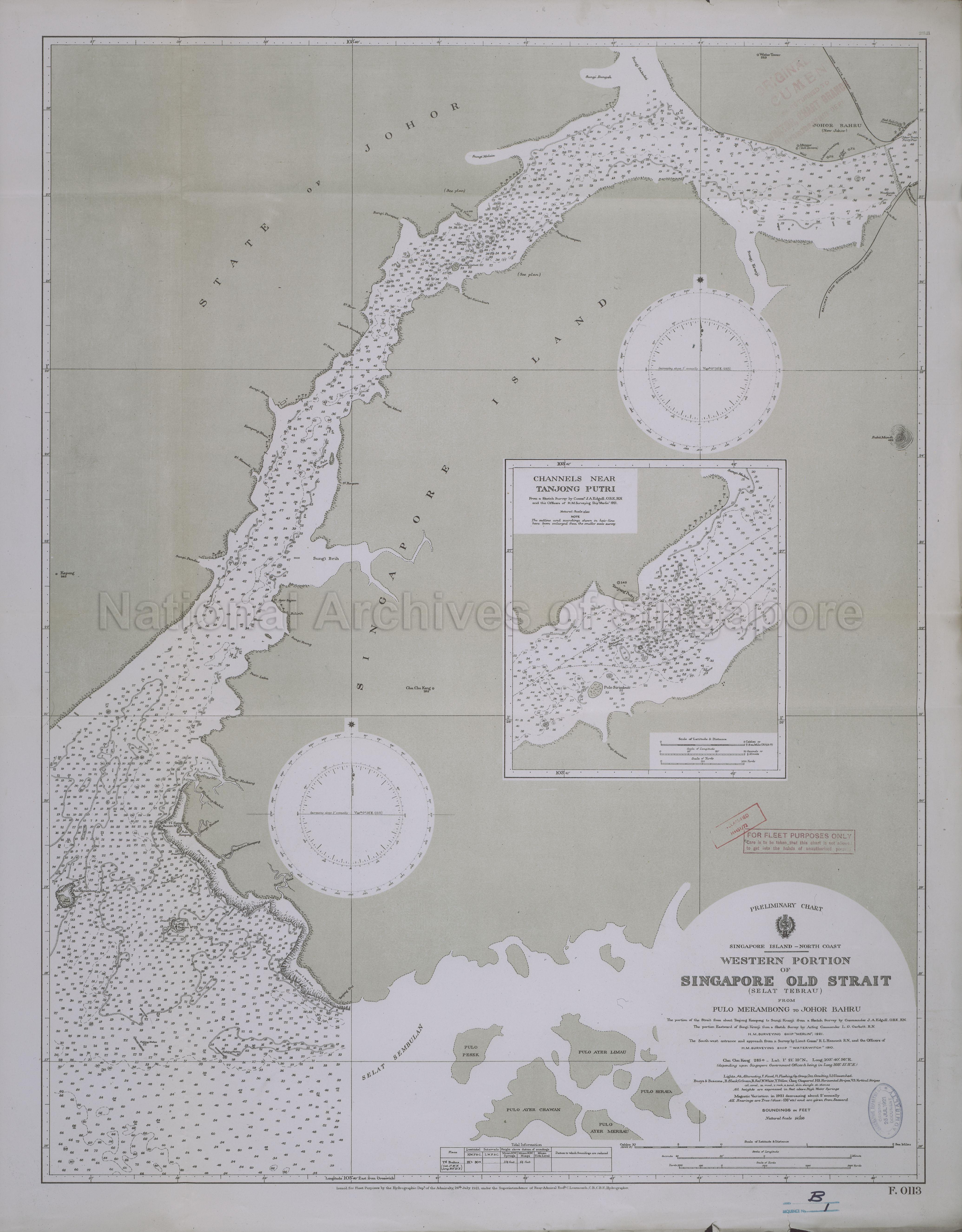 Singapore Island-North Coast. Western Portion Of Singapore  …