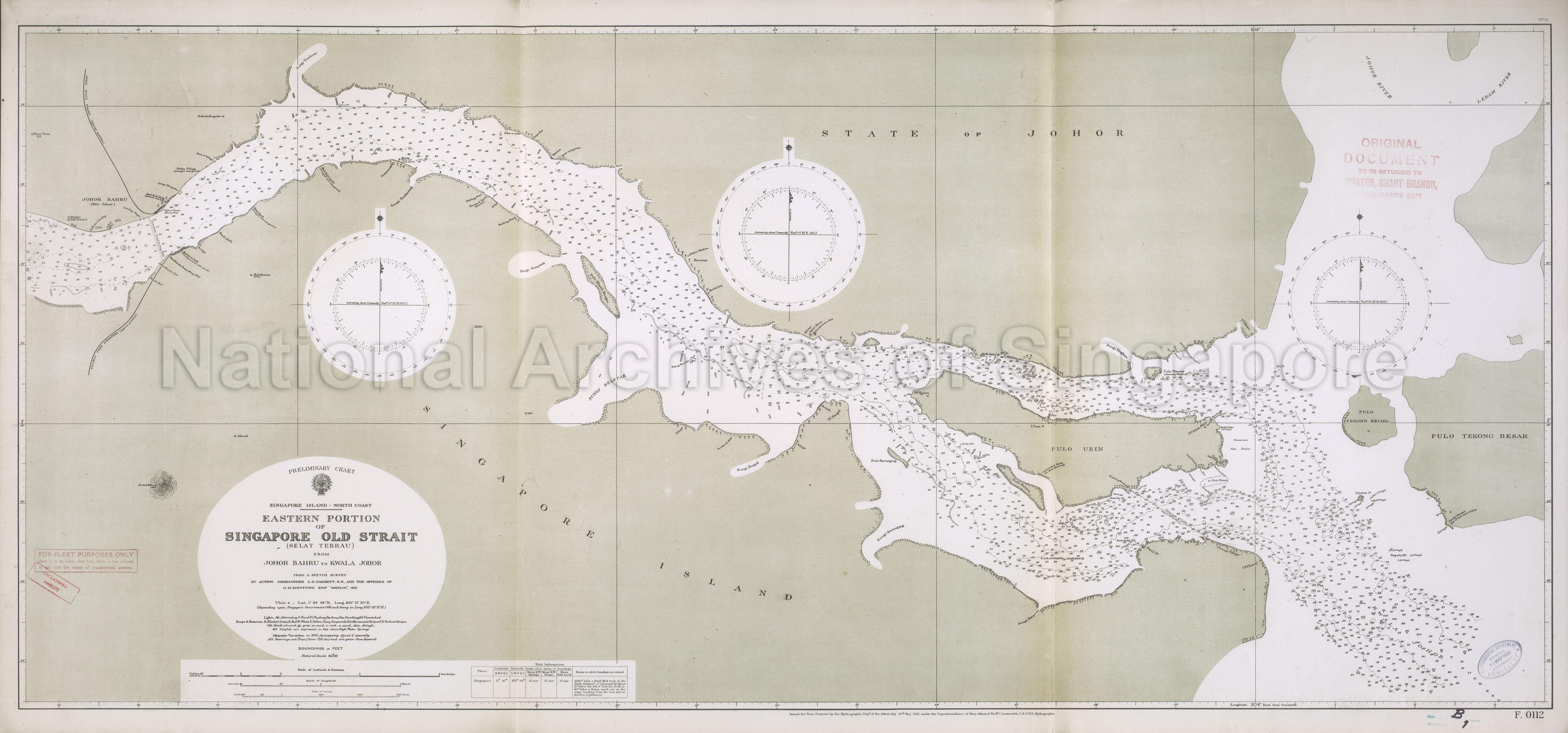 Singapore Island-North Coast. Eastern Portion Of Singapore  …