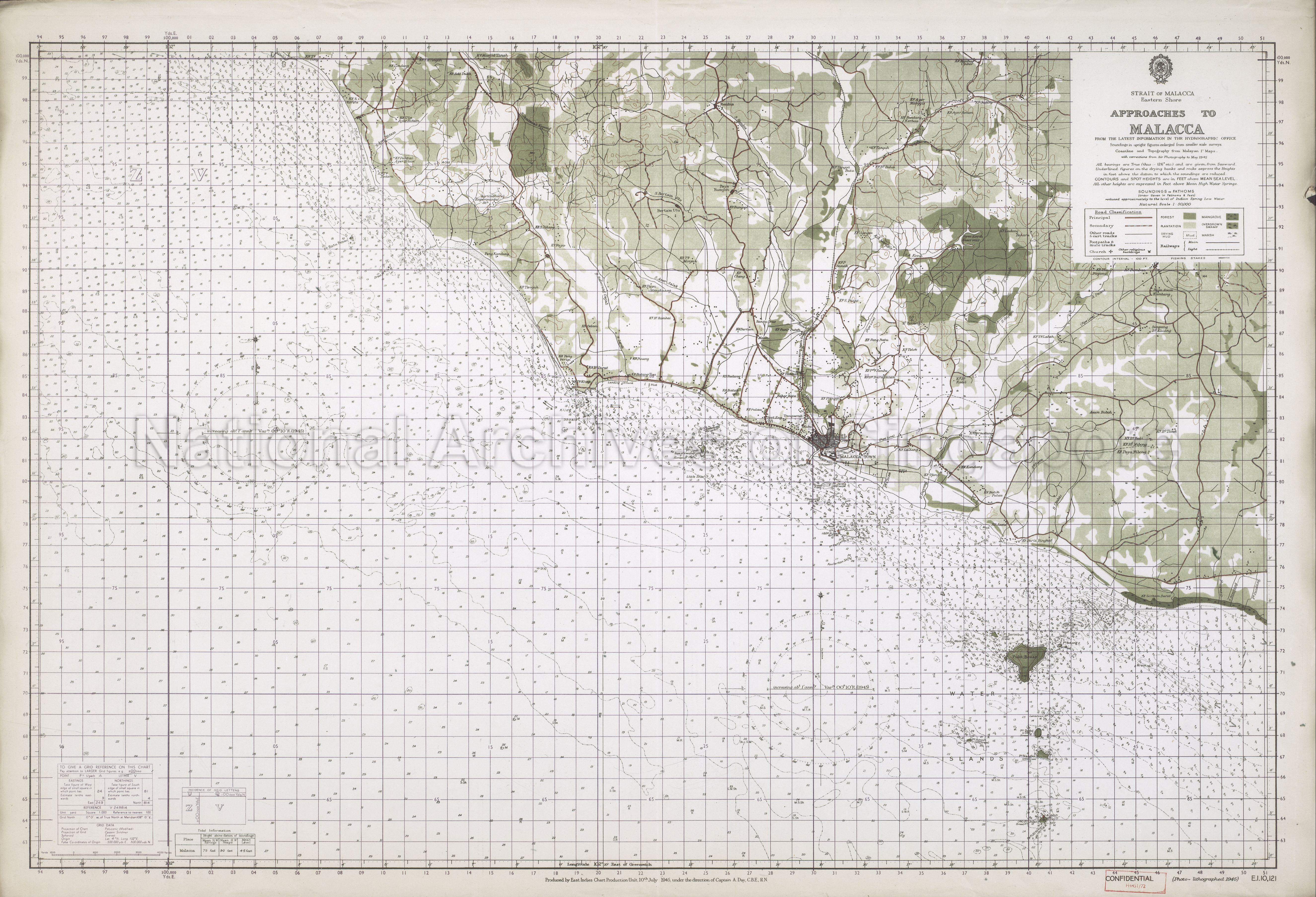 Strait Of Malacca. Eastern Shore. Approaches To Malacca