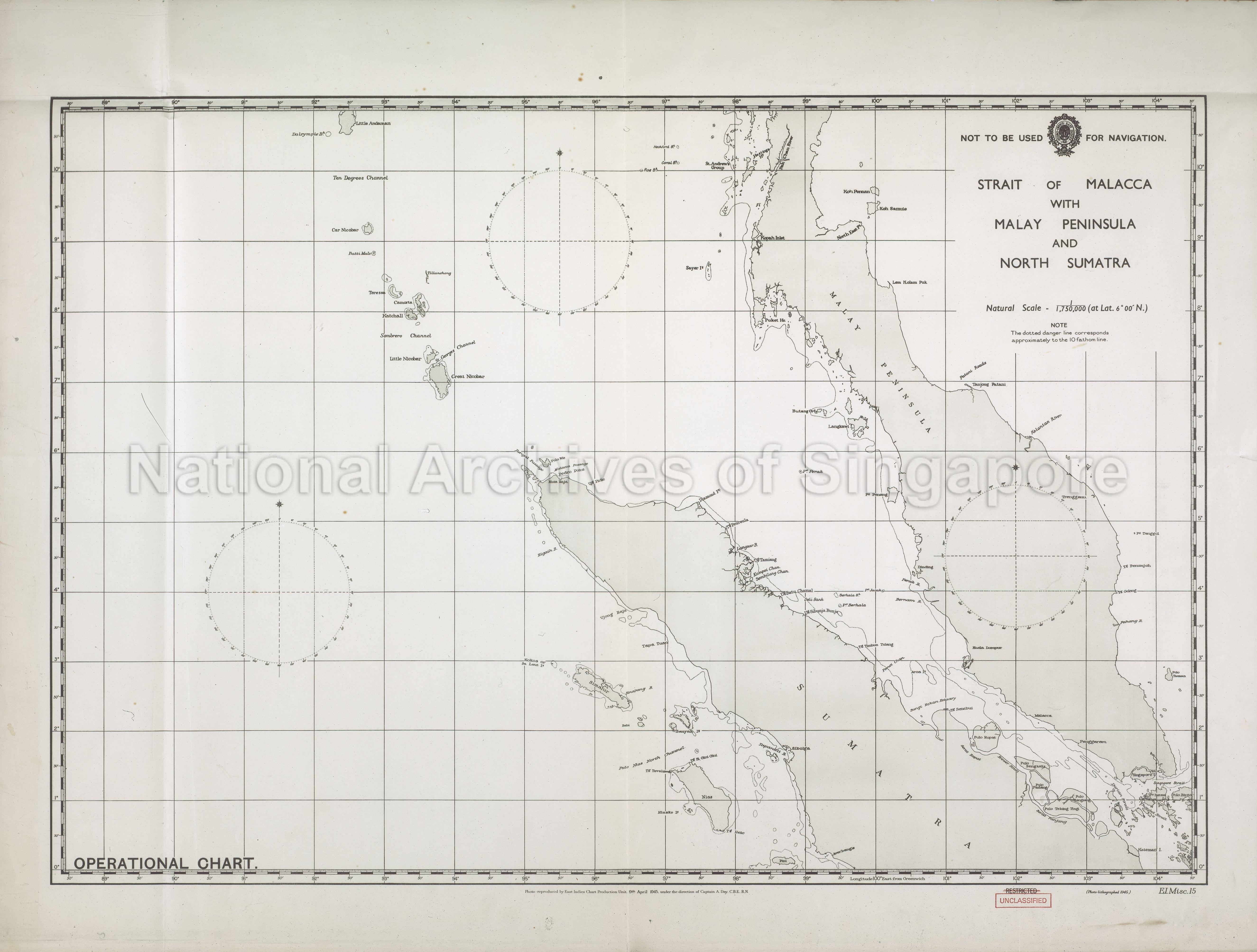 Strait Of Malacca With Malay Peninsula And North Sumatra