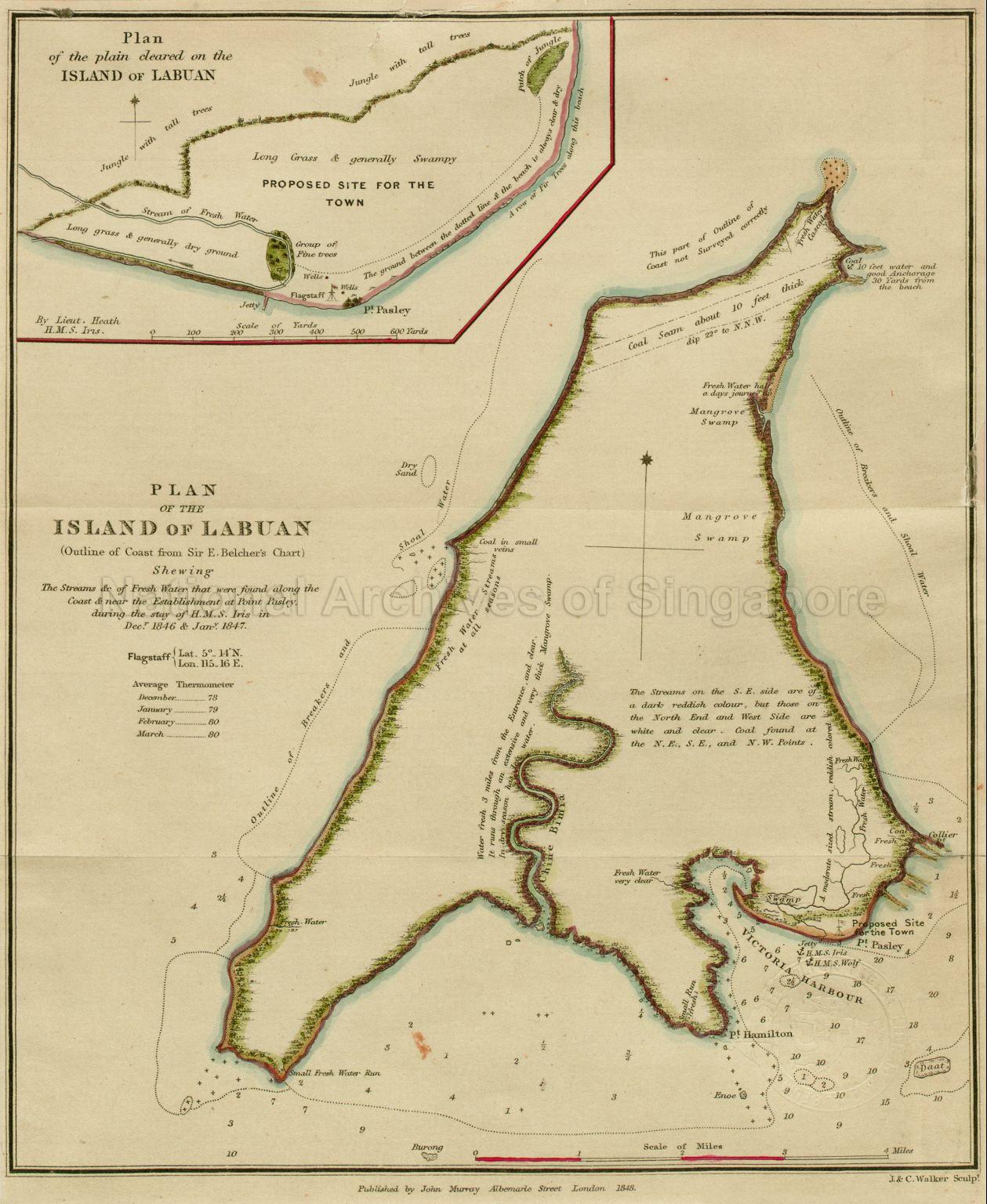 Plan Of The Island Of Labuan (Outline Of Coast From Sir E.  …