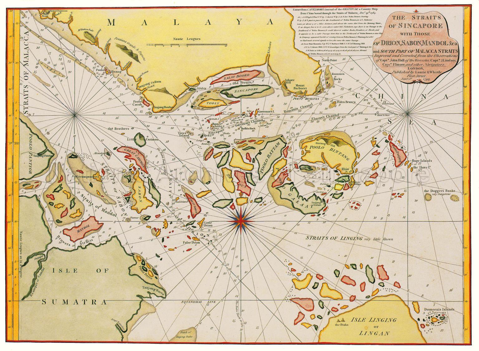 The Straits Of Singapore With Those Of Drion, Sabon, Mandol …