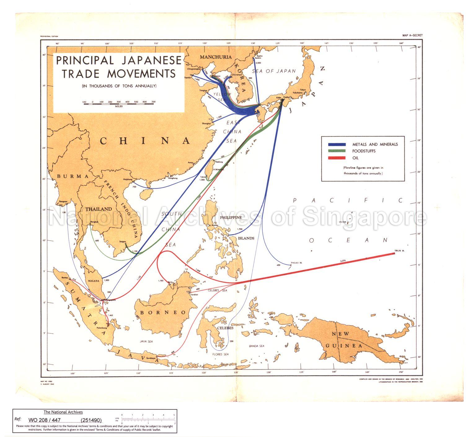 Principal Japanese Trade Movements (Map A)