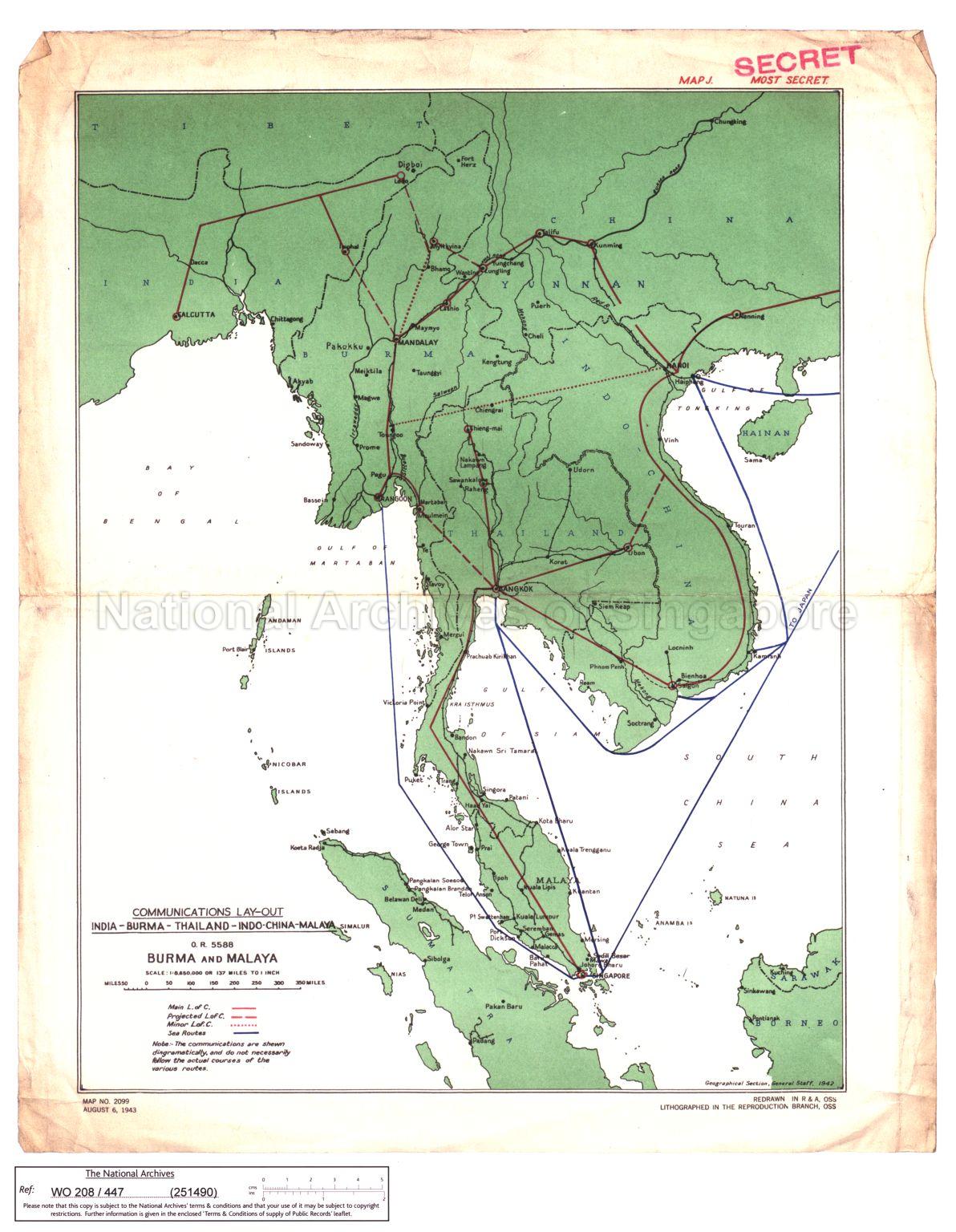 Communications Lay-Out India-Burma-Thailand-Indo-China- …
