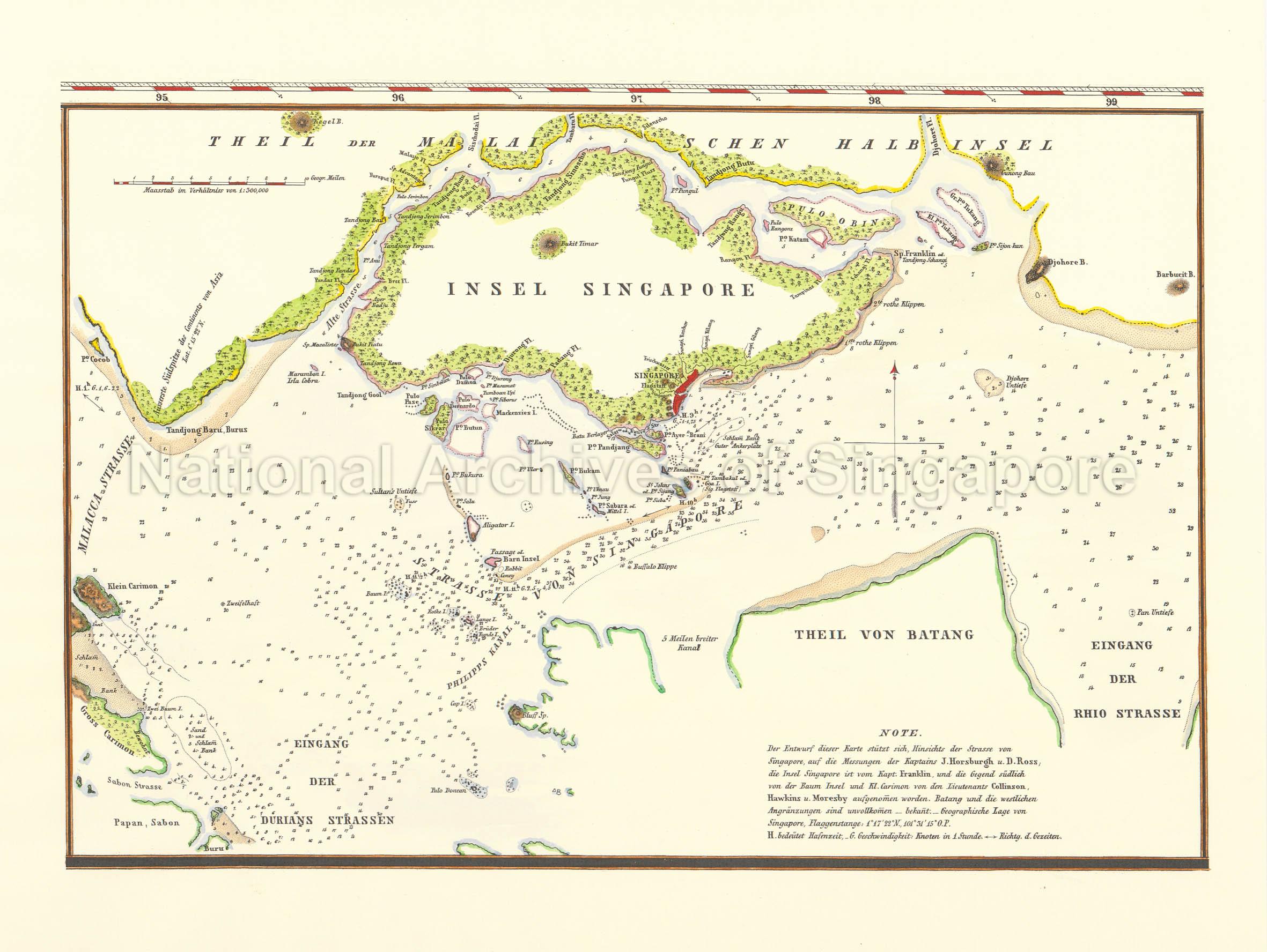 The Oldest German Map Of Singapore