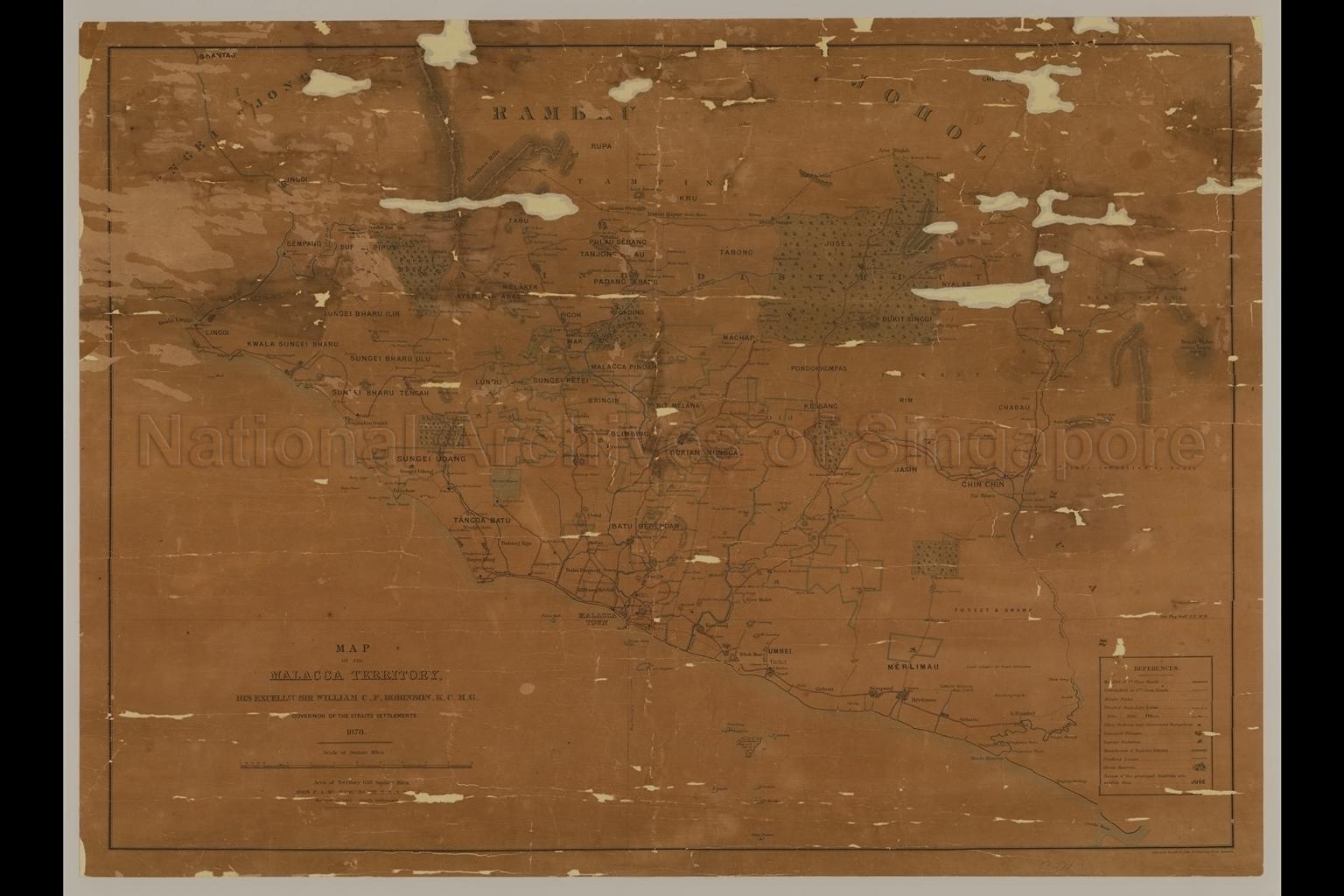 Map Of The Malacca Territory