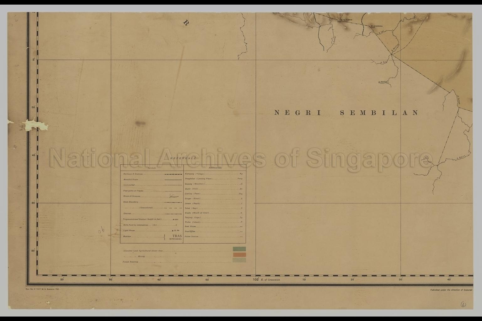 Pahang, Federated Malay States,1912 (Revised with Hills1915)