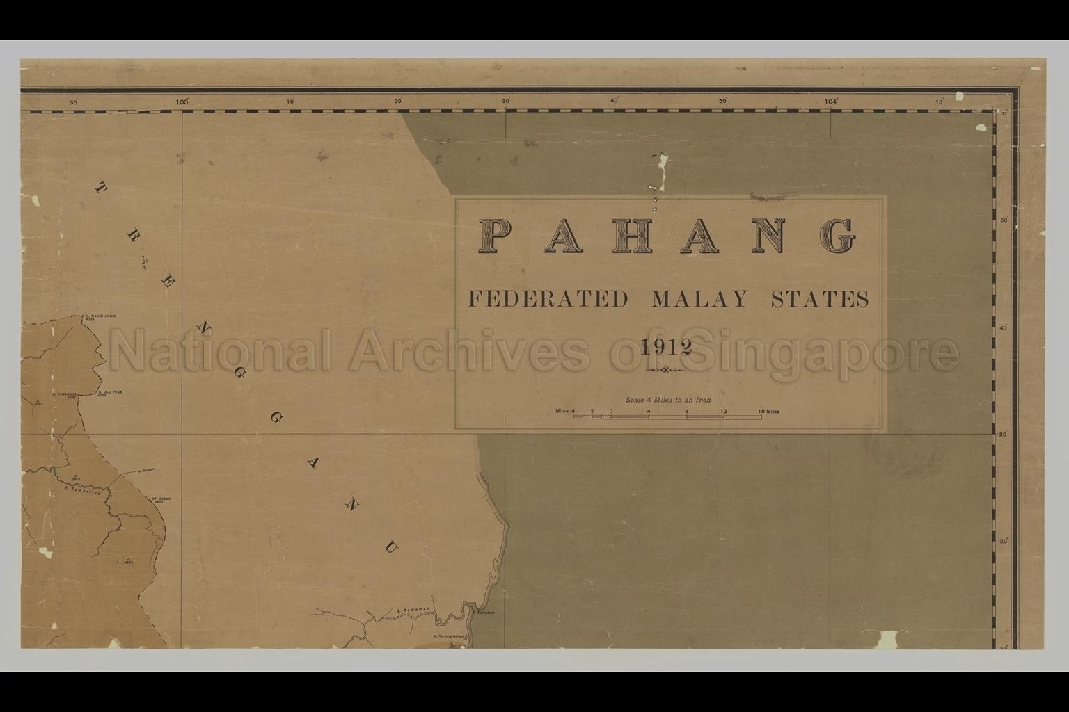 Pahang, Federated Malay States,1912