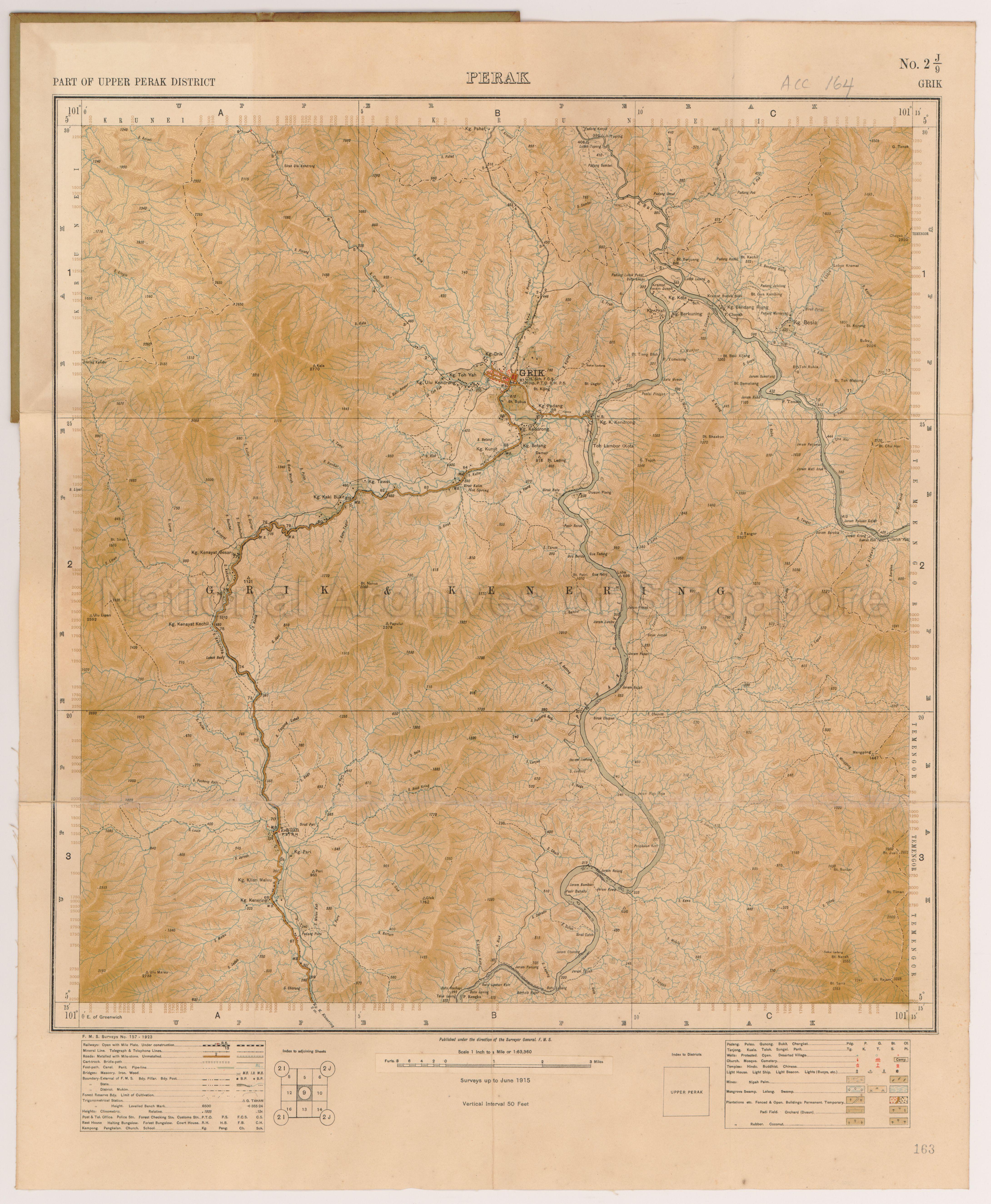 Perak. Part of Upper Perak District, Grik.