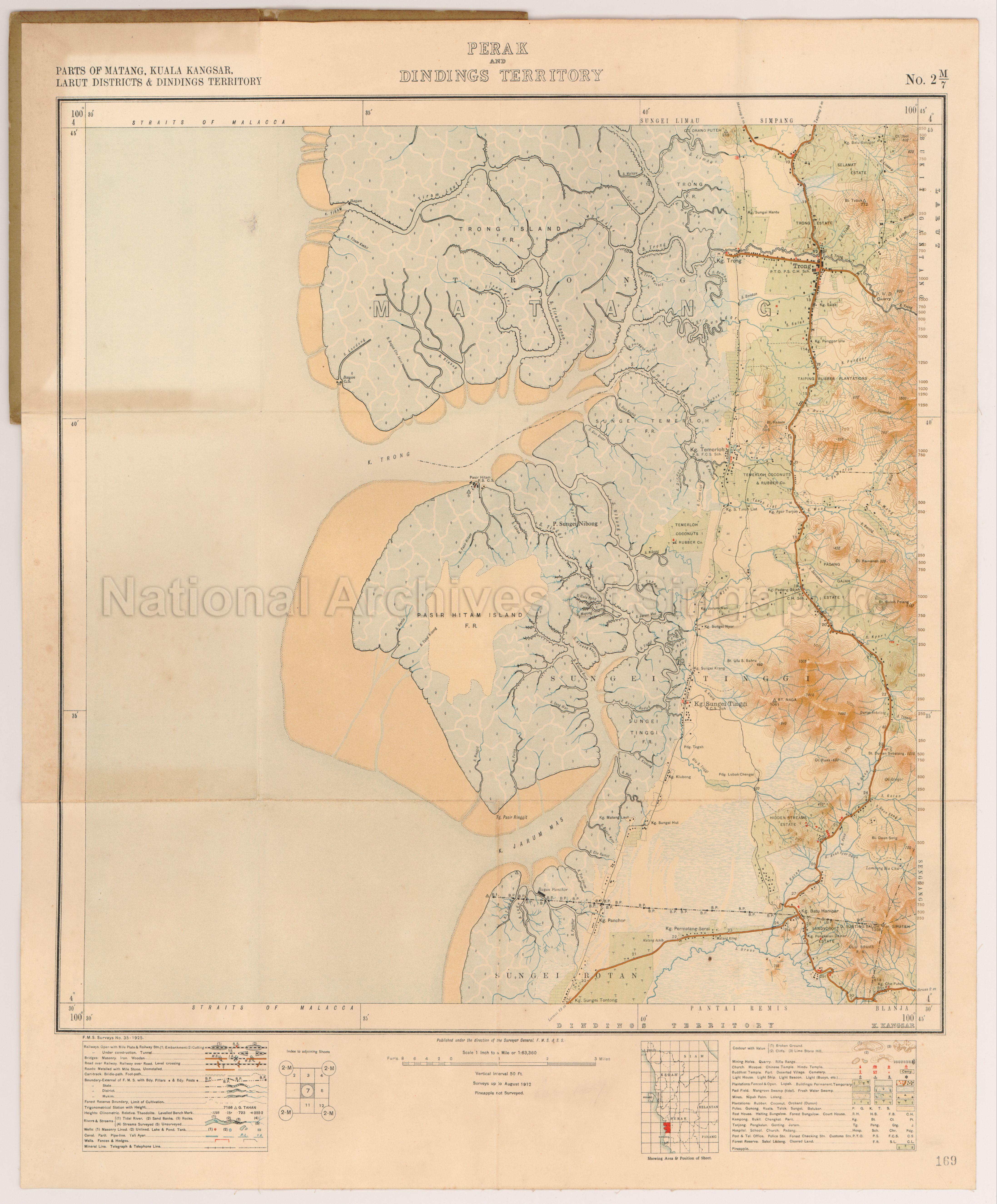 Perak and Dindings Territory. Parts of Matang, Kuala Kangsar …