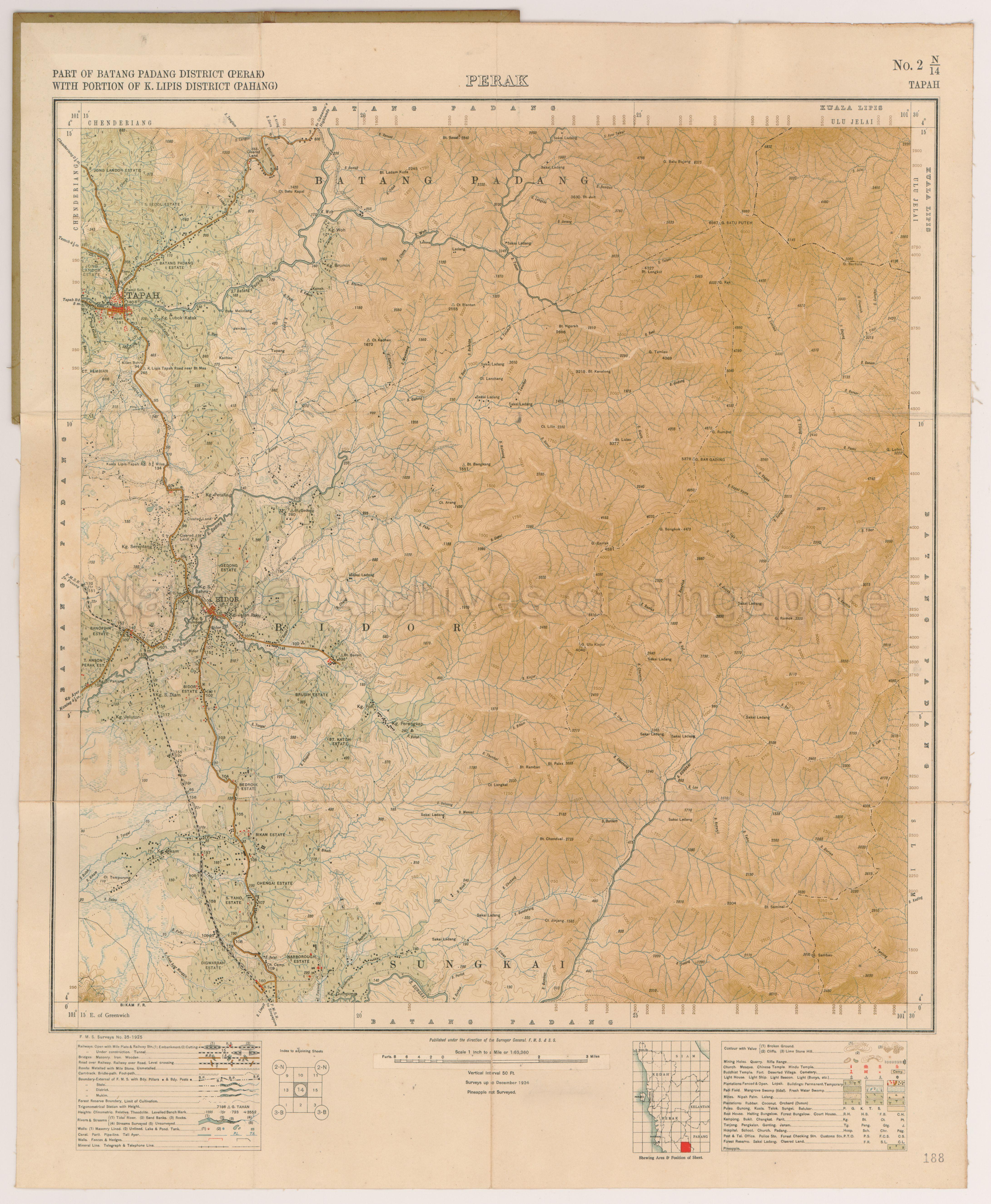 Part of Batang Padang District (Perak) with portion of K.  …