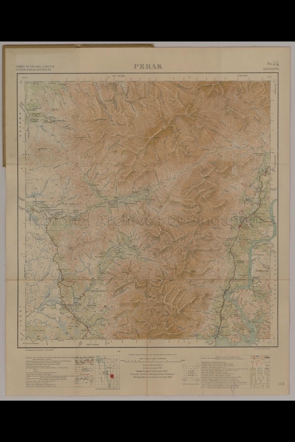 Parts of Selama, Larut and Upper Perak Districts _Lenggong.  …