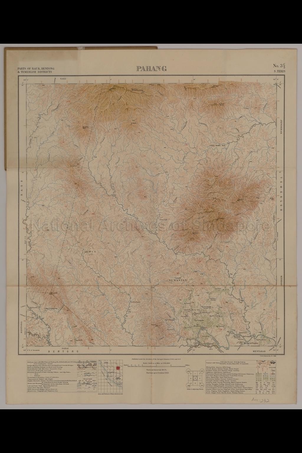 Parts of Raub, Bentong & Temerloh Districts, S Teris, Pahang