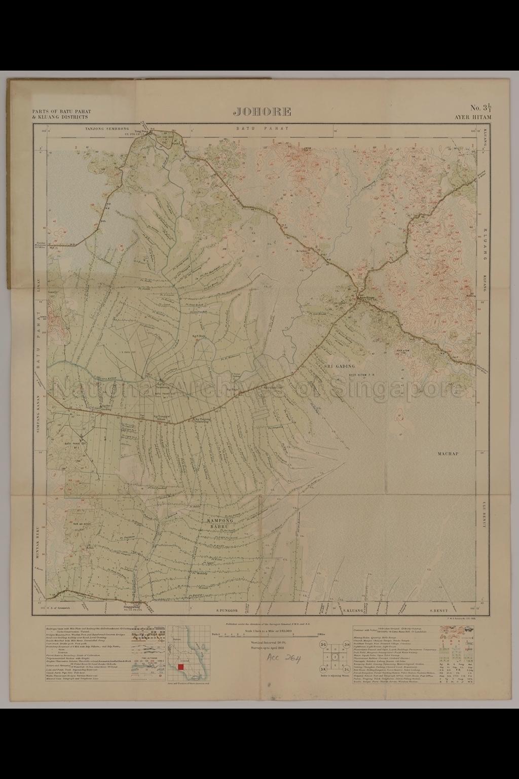 Parts of Batu Pahat and Kluang Districts _Ayer Hitam. Johore