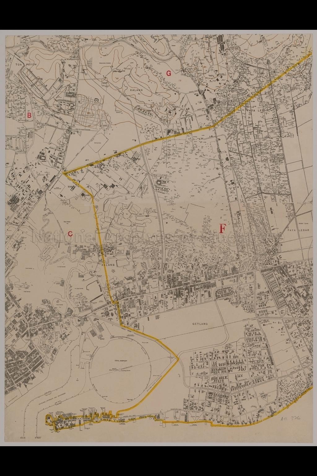 Syonan. Map Showing Police Division Part F