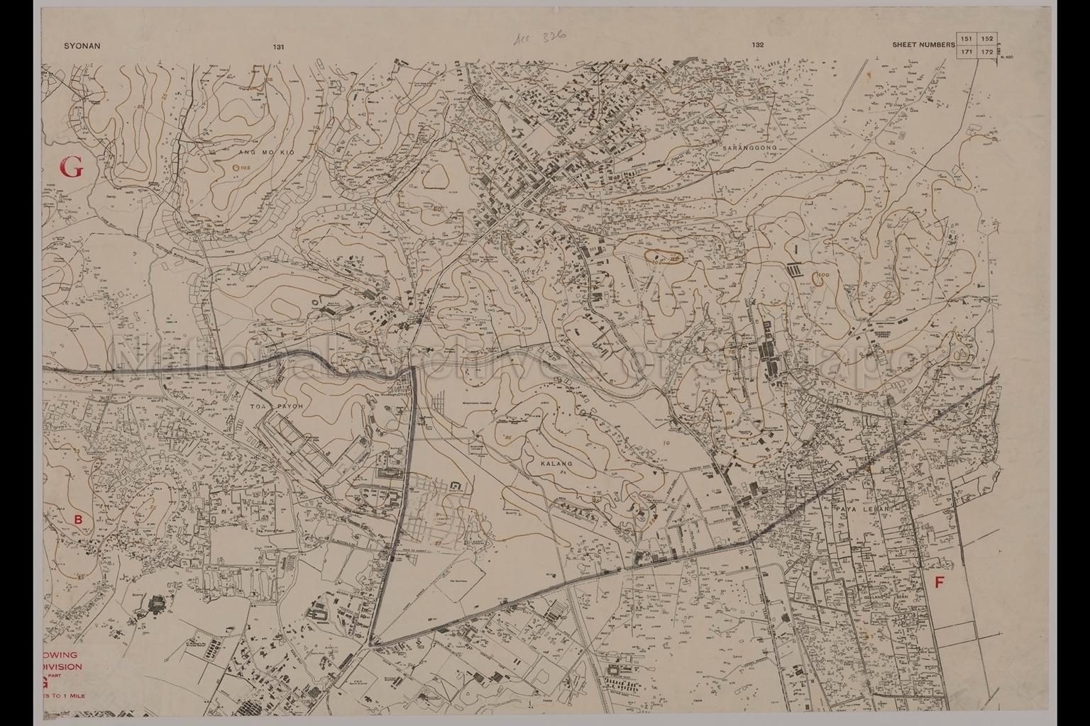 Syonan. Map Showing Police Division Part G