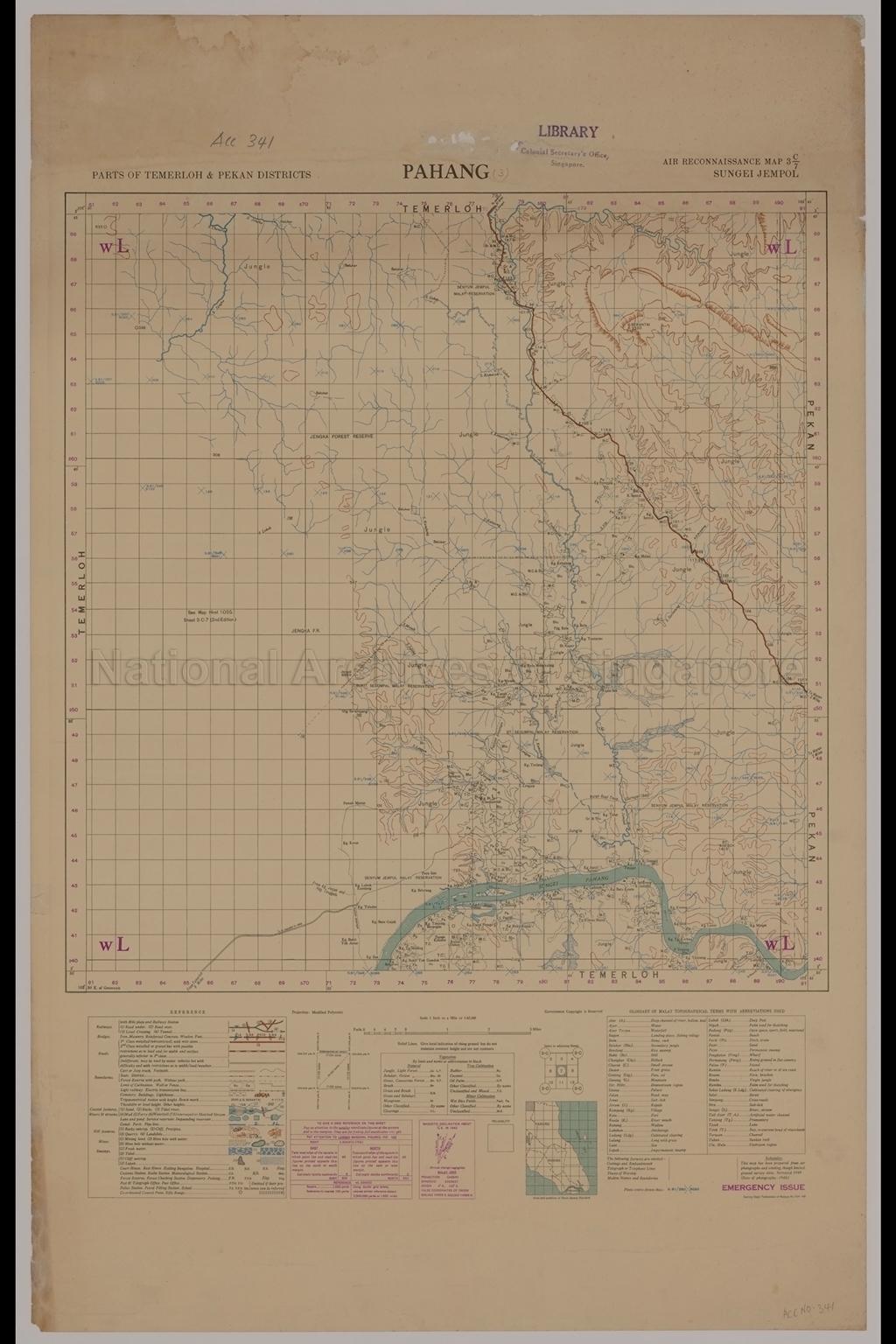 Part of Temerloh and Pekan Districts, Pahang. Sungei Jempol