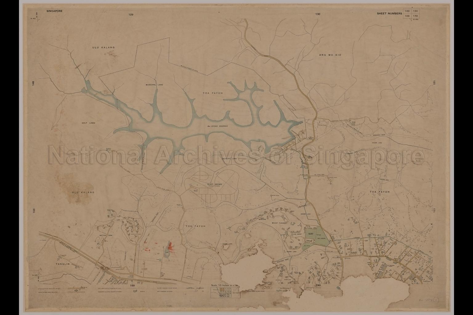 Singapore. Sheet Numbers 149/150/169/170