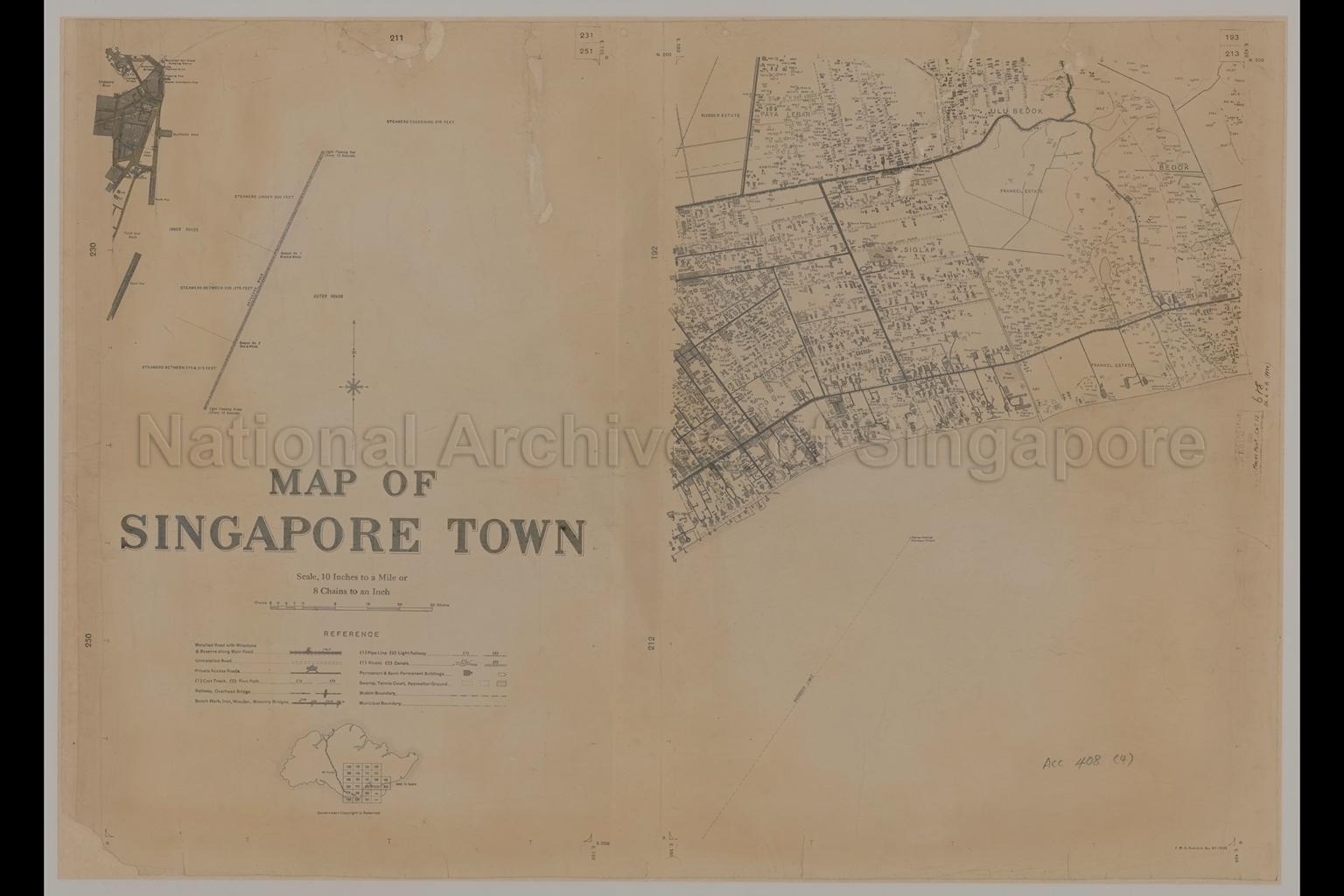 Map of Singapore Town