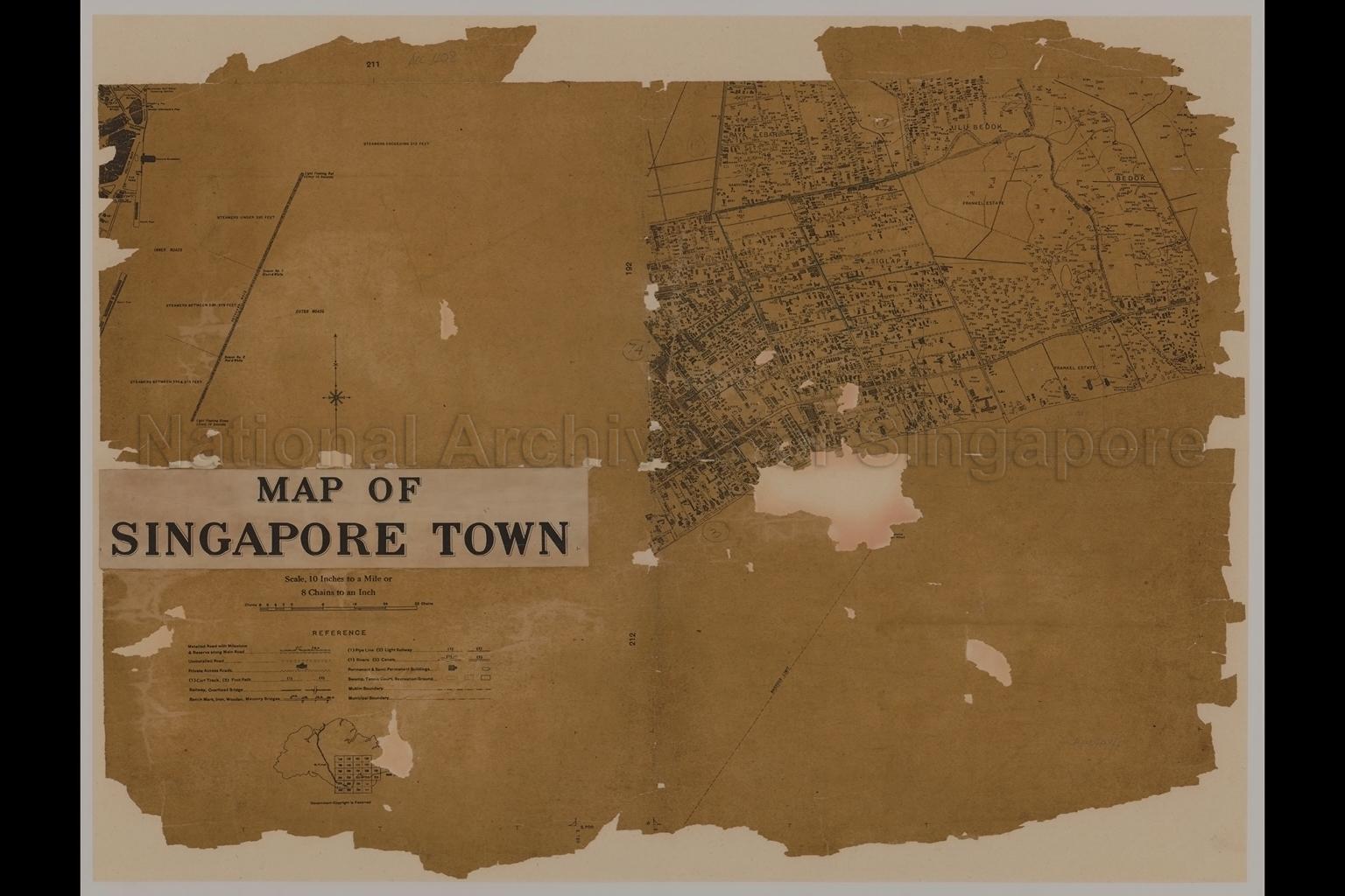 Map of Singapore Town