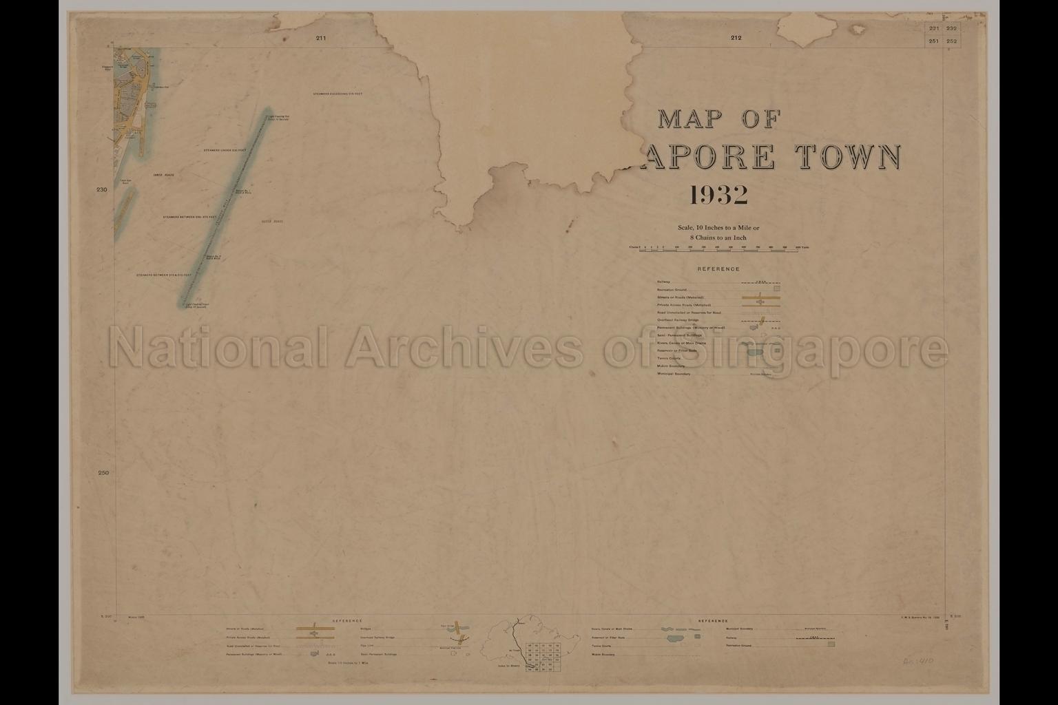 Map of Singapore Town, 1932