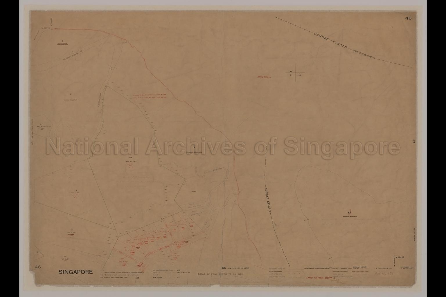 Singapore. Lim Chu Kang Mukim, Kranji Mukim.