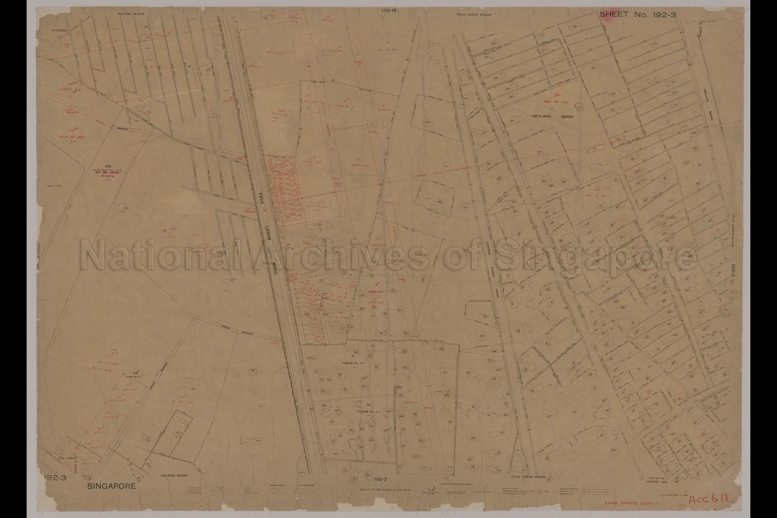 Singapore. Kalang (Kallang) Mukim, Paya Lebar Mukim