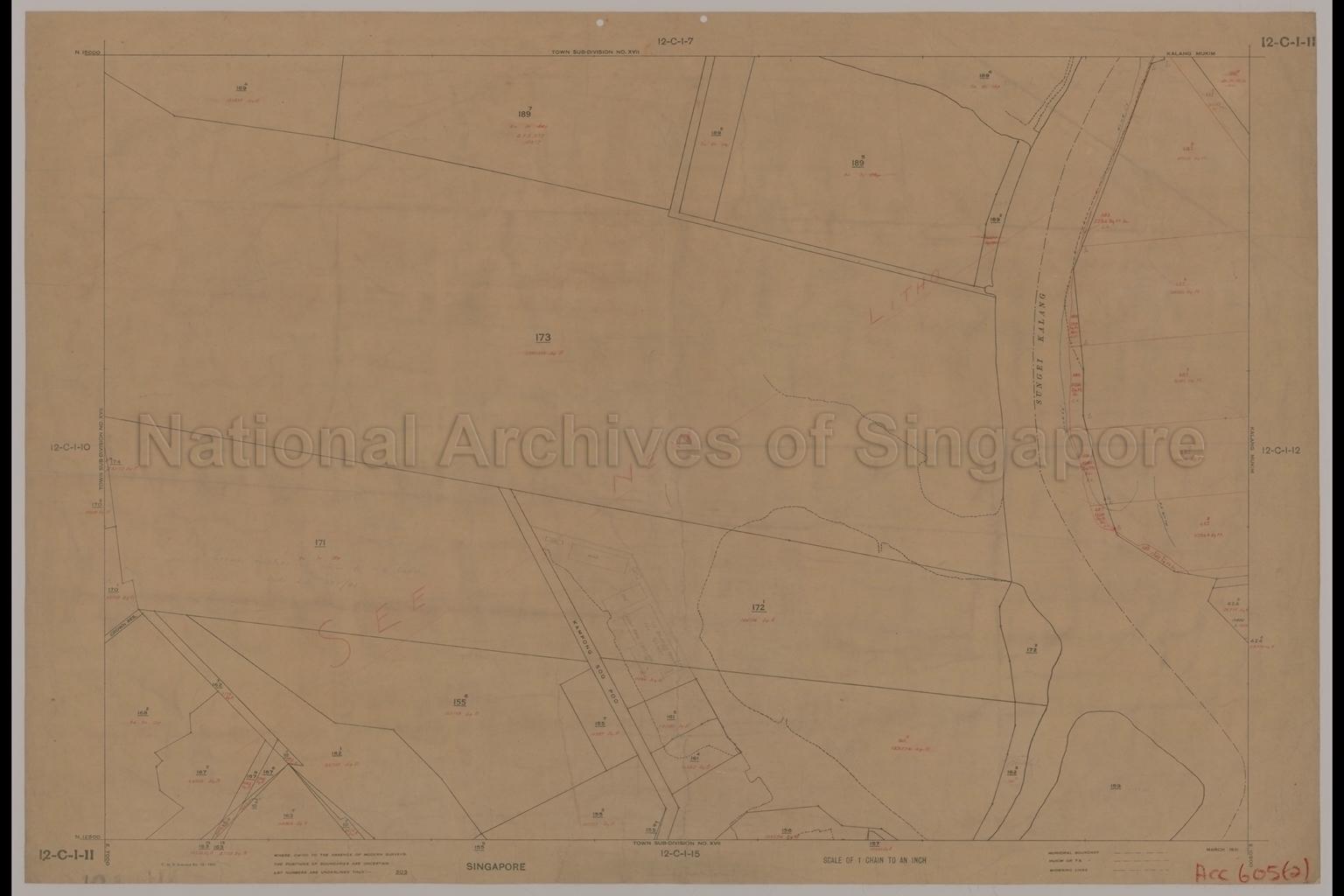 Singapore. Town Subdivision Number XVII, Kalang (Kallang)  …