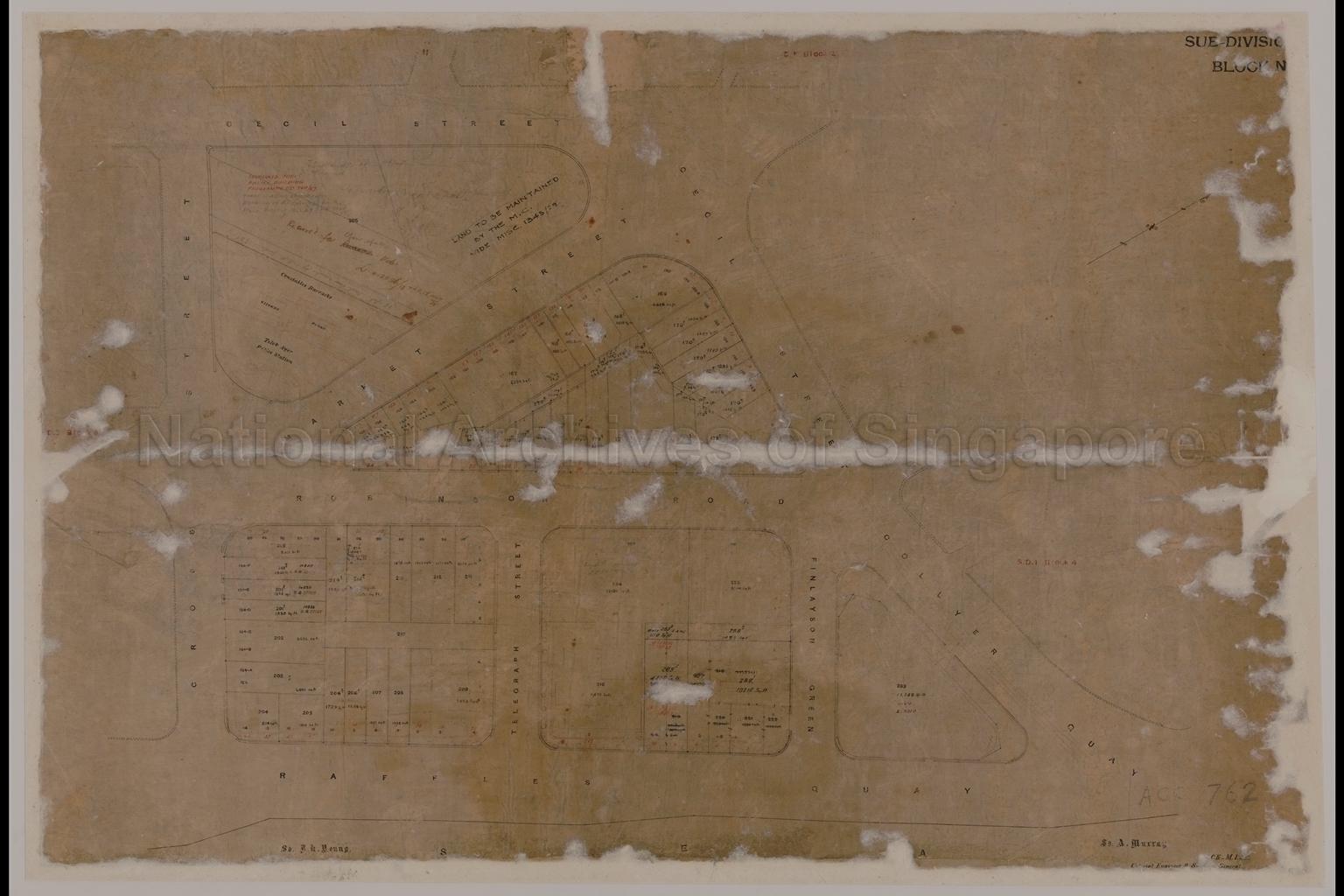 Singapore. Town Subdivision No. 1. Block No. 1