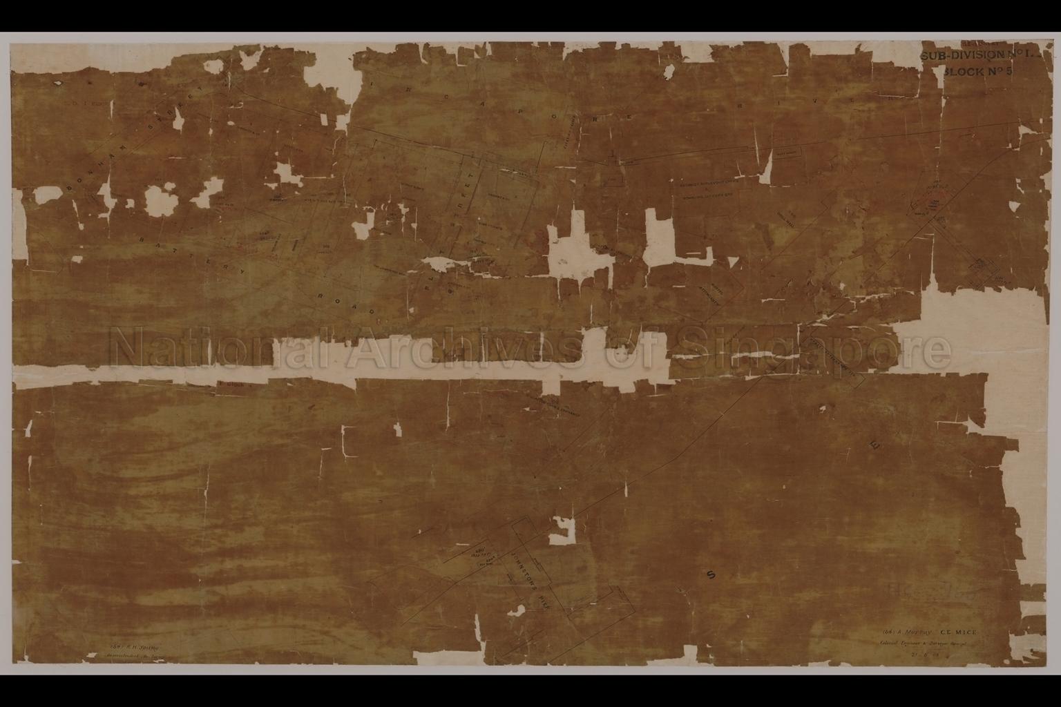 Singapore. Resurvey Town Subdivision No. 1. Block No. 5