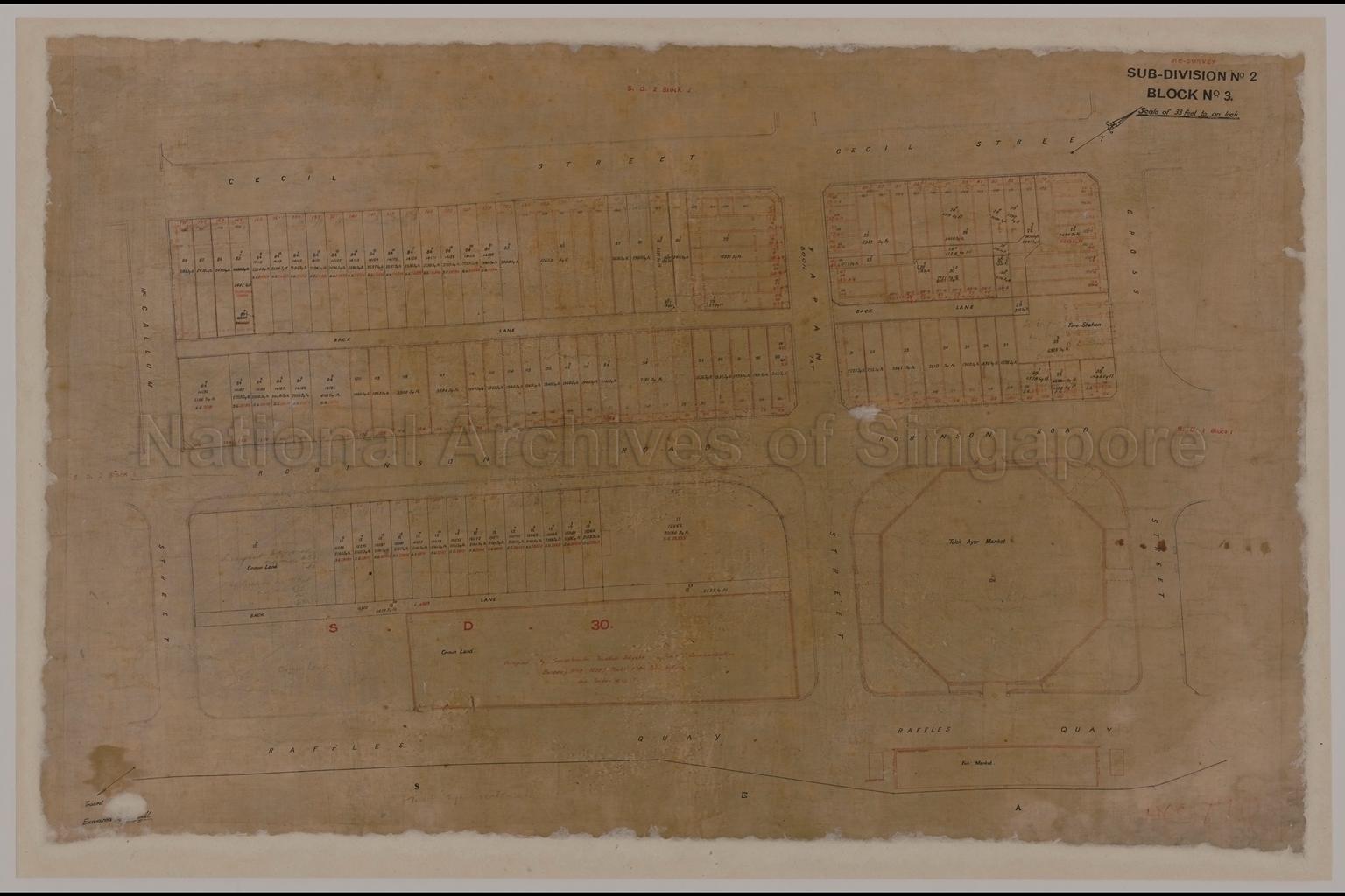 Singapore. Resurvey Town Subdivision No. 2. Block No. 3