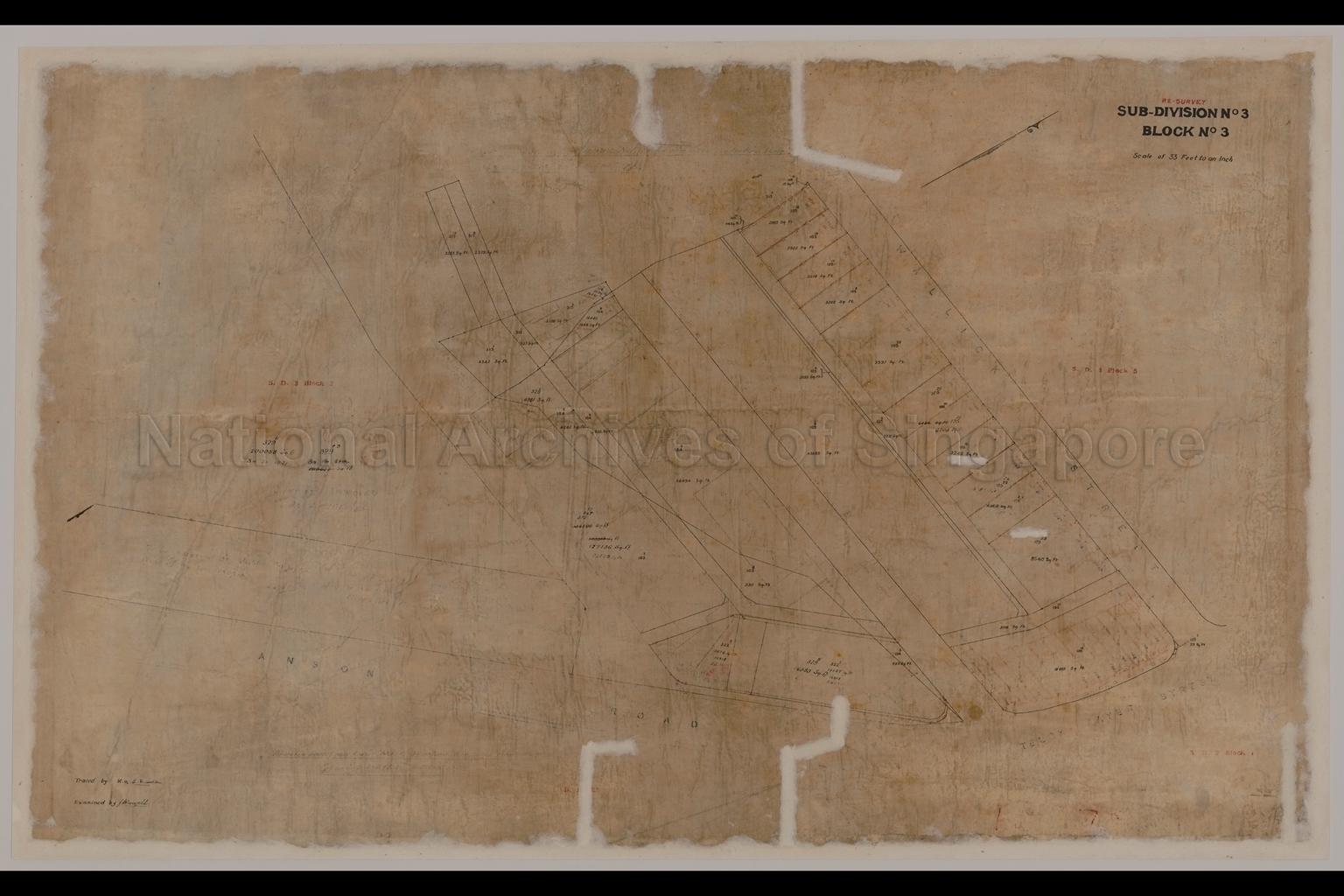 Singapore. Resurvey Town Subdivision No. 3. Block No. 3