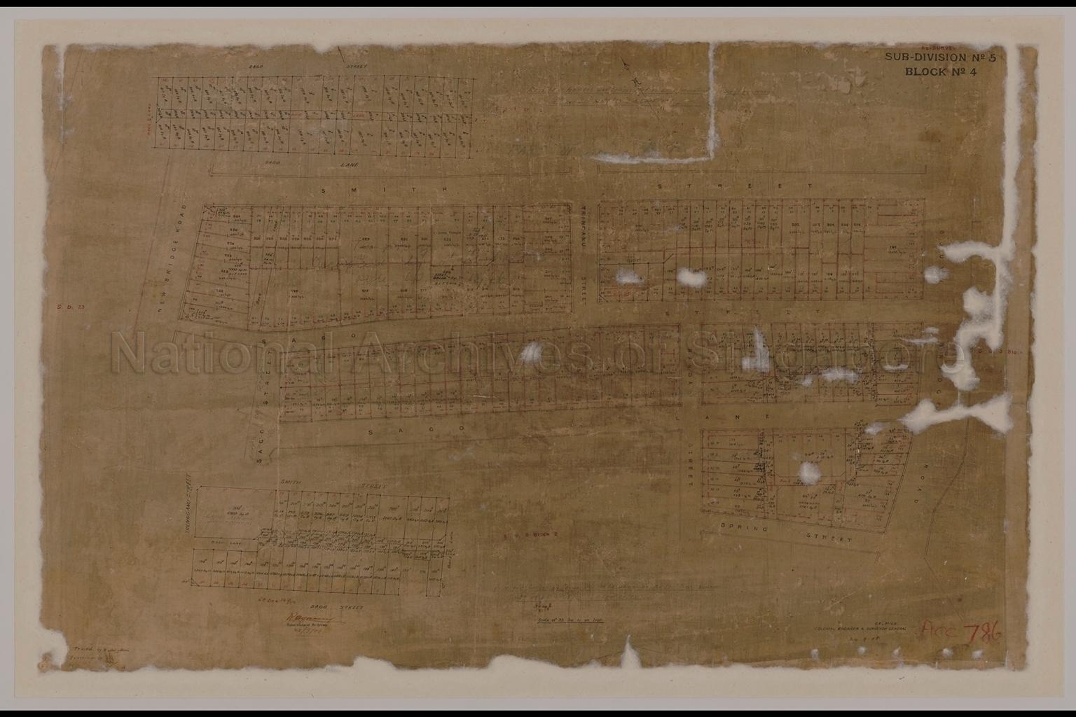 Singapore. Resurvey Town Subdivision No. 5. Block No. 4