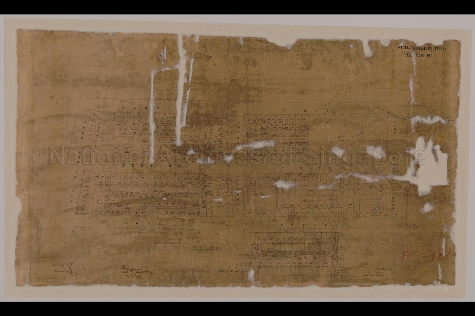 Singapore. Resurvey Town Subdivision No. 6. Block No. 1