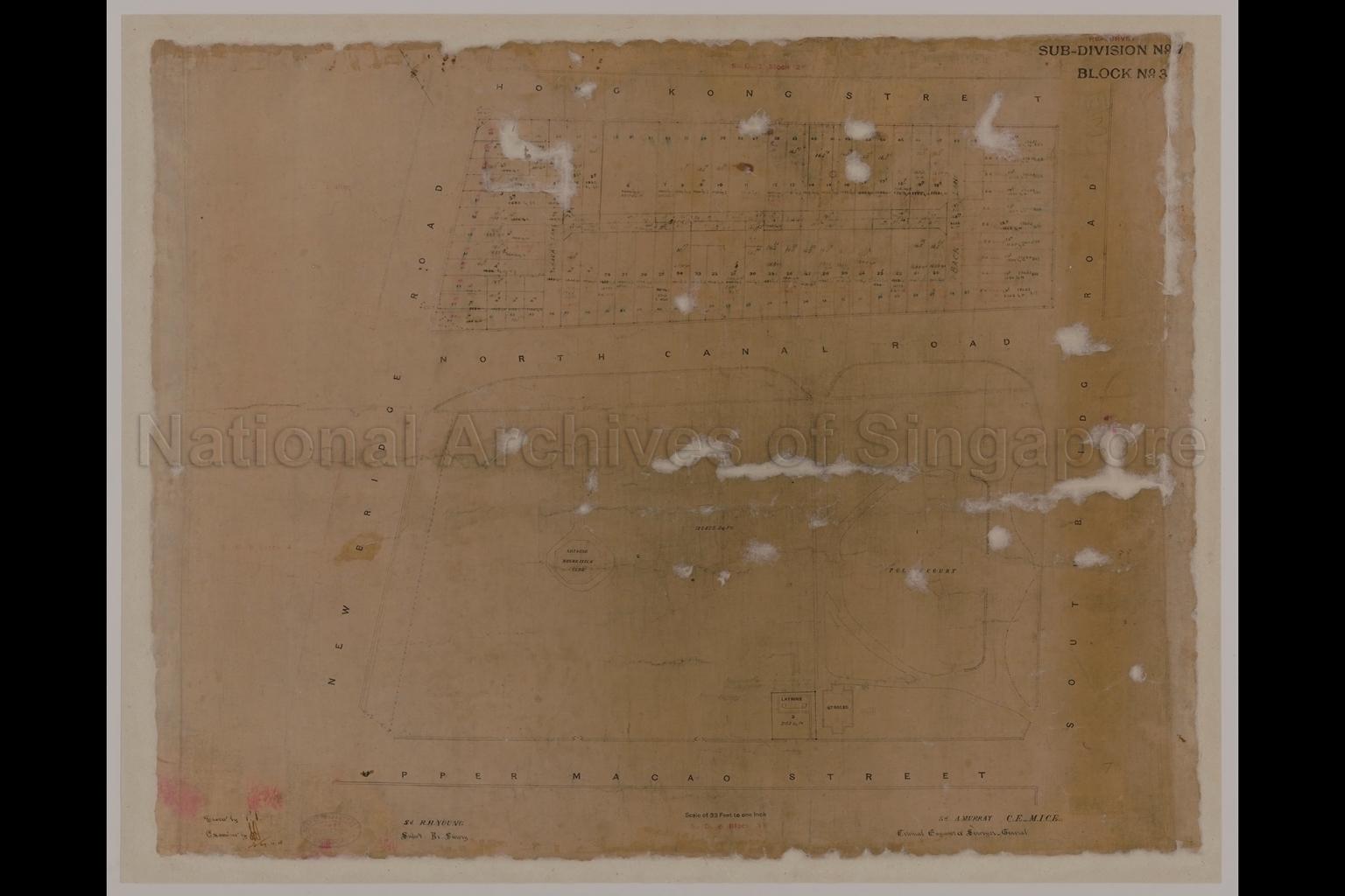 Singapore. Resurvey Town Subdivision No. 7. Block No. 3