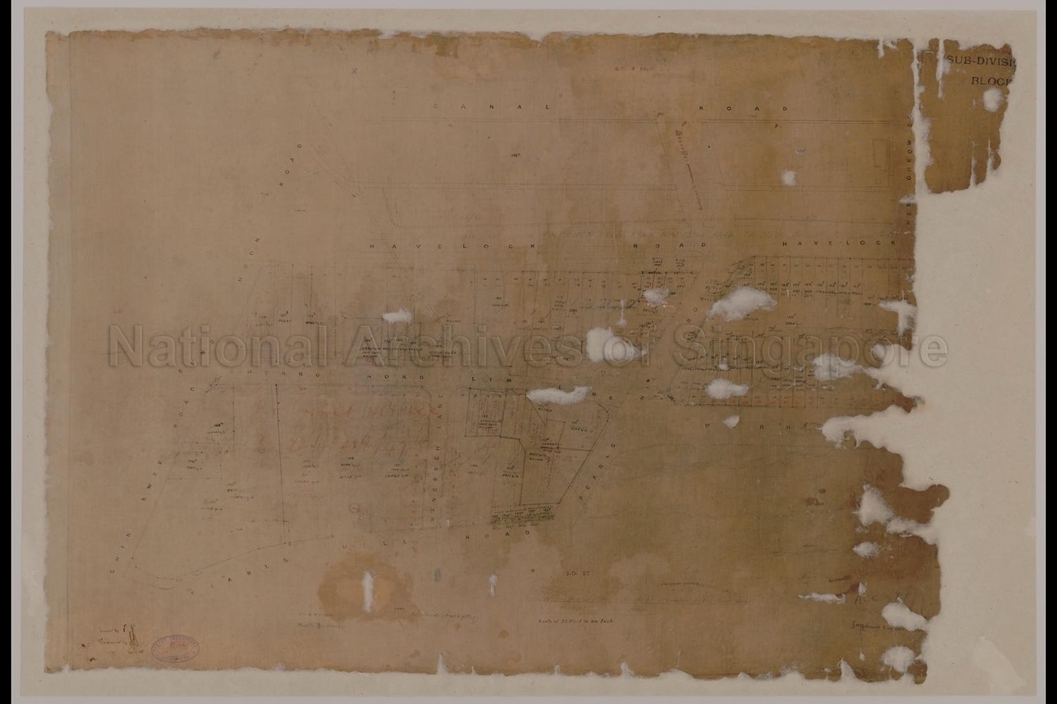 Singapore. Resurvey Town Subdivision No. 8. Block No. 1