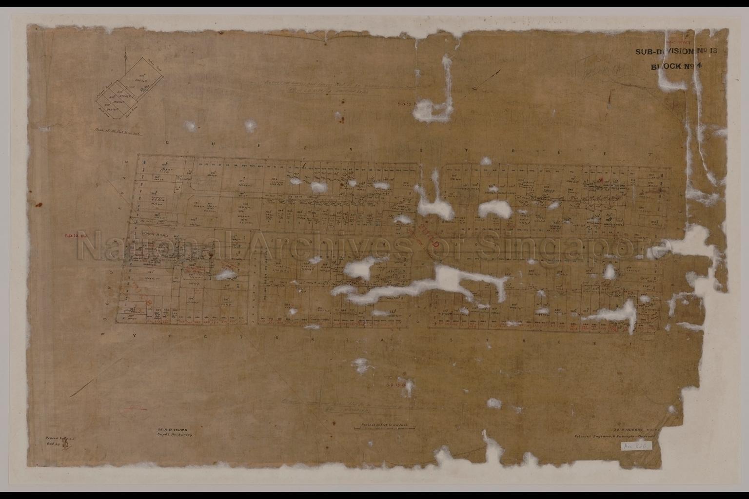 Singapore. Resurvey Town Subdivision No. 13. Block No. 4